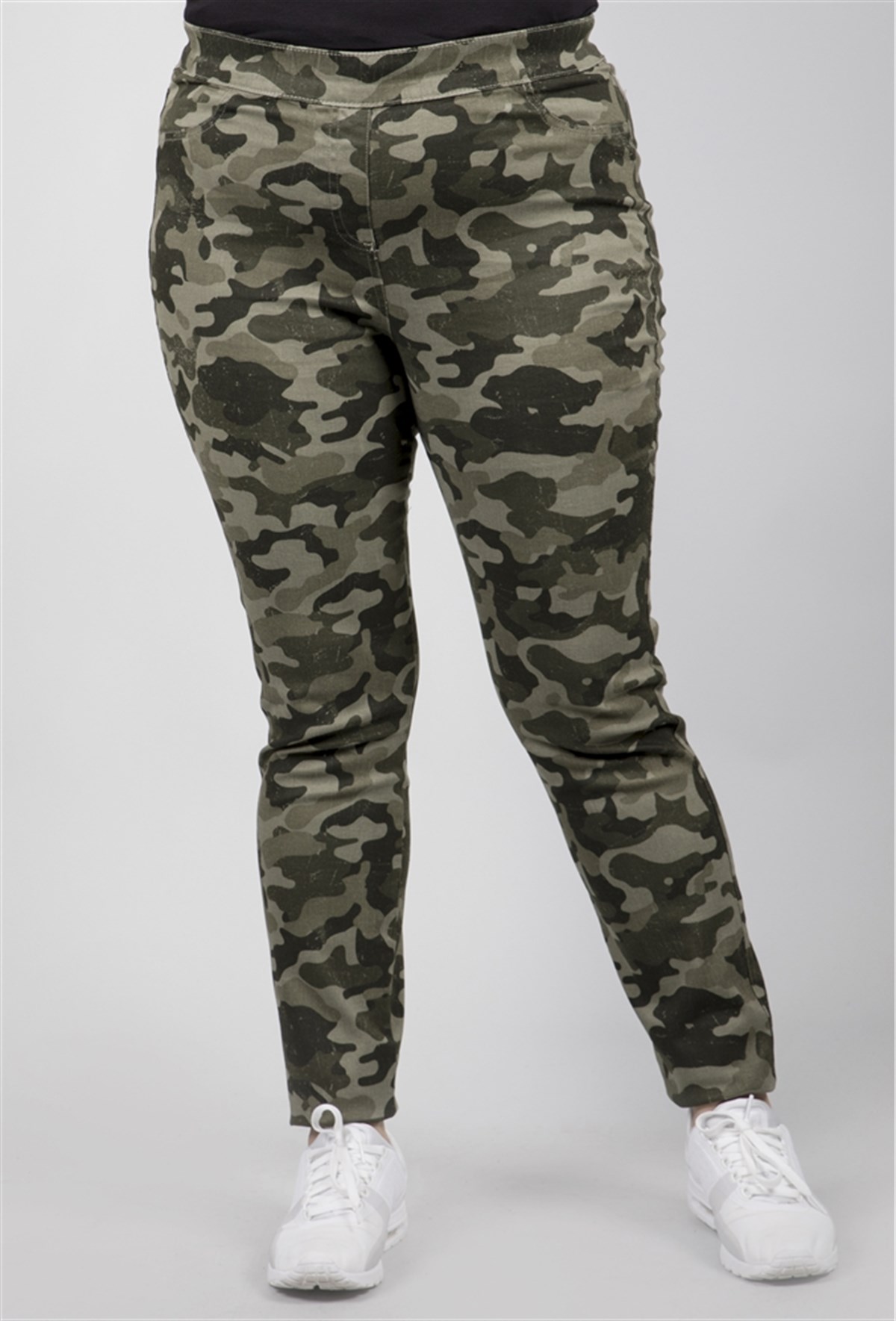 Beli Lastikli Kamuflaj Desenli PantolonMYLINE23587-m