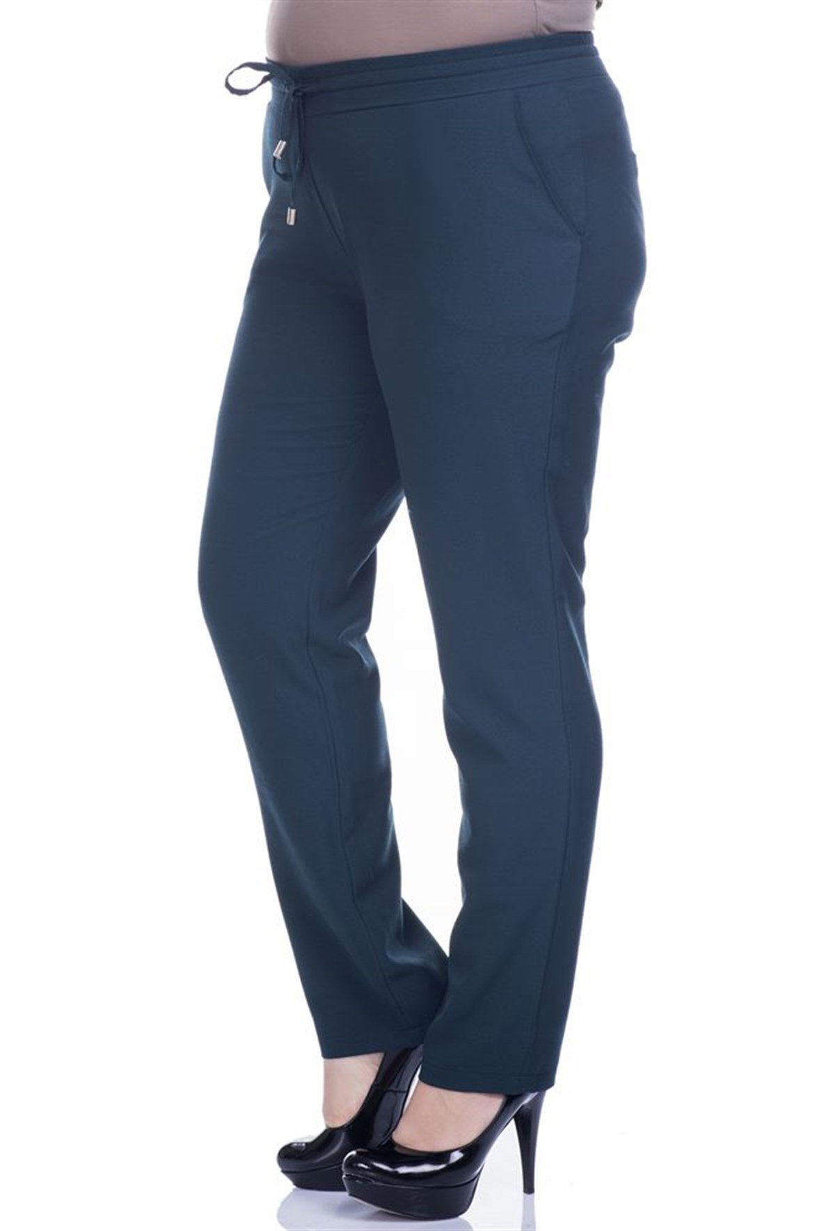 Beli Lastikli Krep PantolonMYLINE12397-m