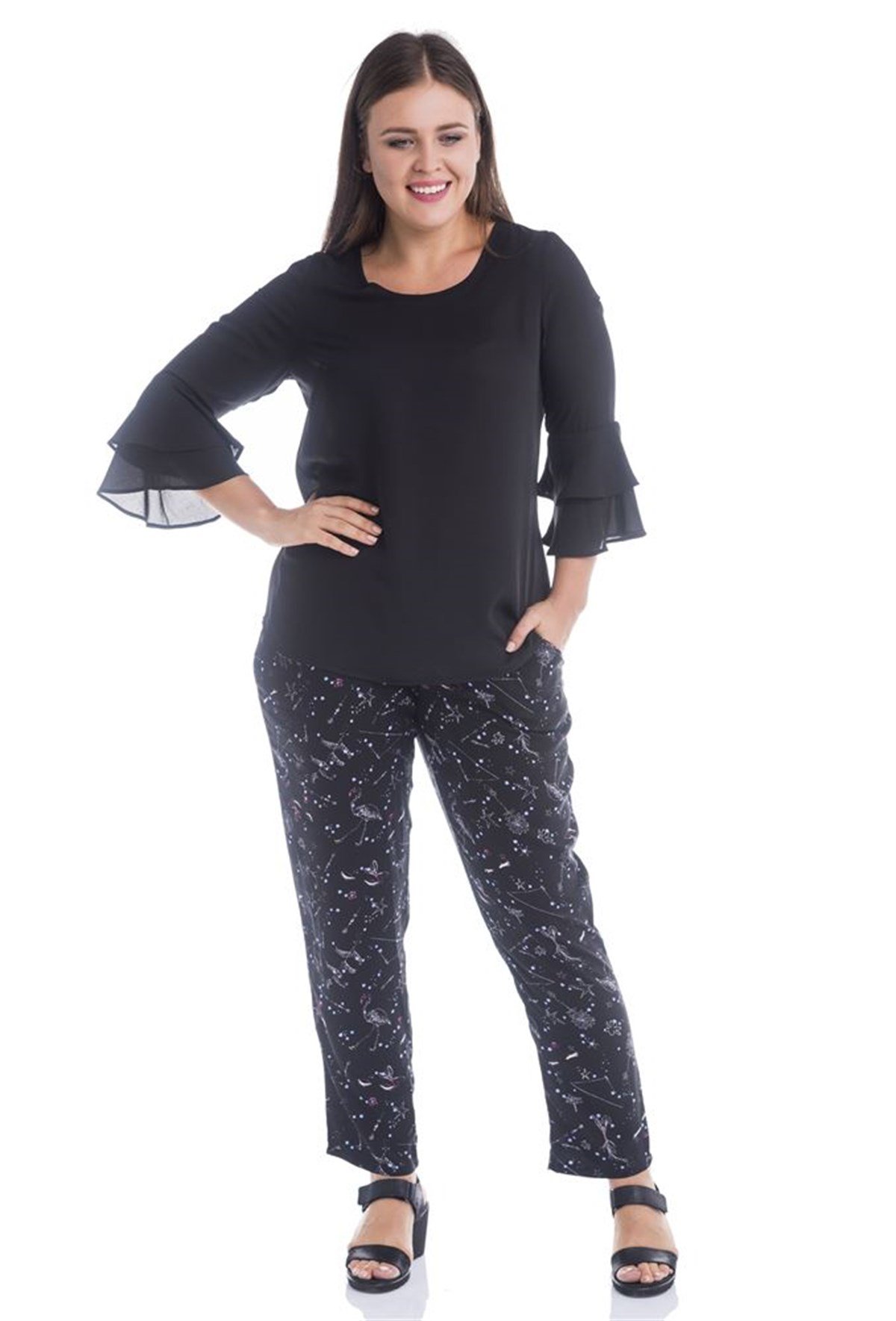 Beli Lastikli PantolonMYLINE13008-m