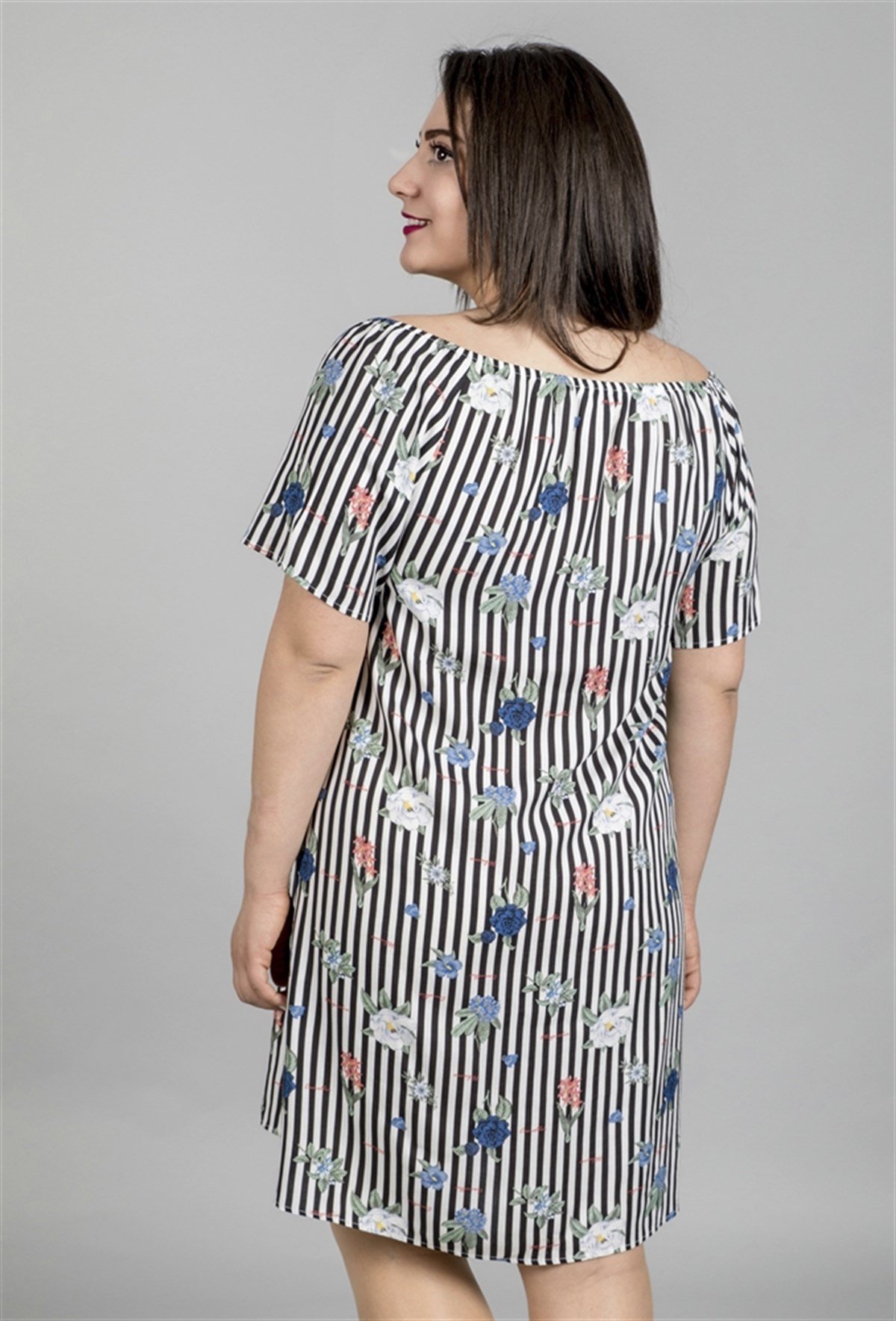 Boynu Lastikli ElbiseMYLINE23744