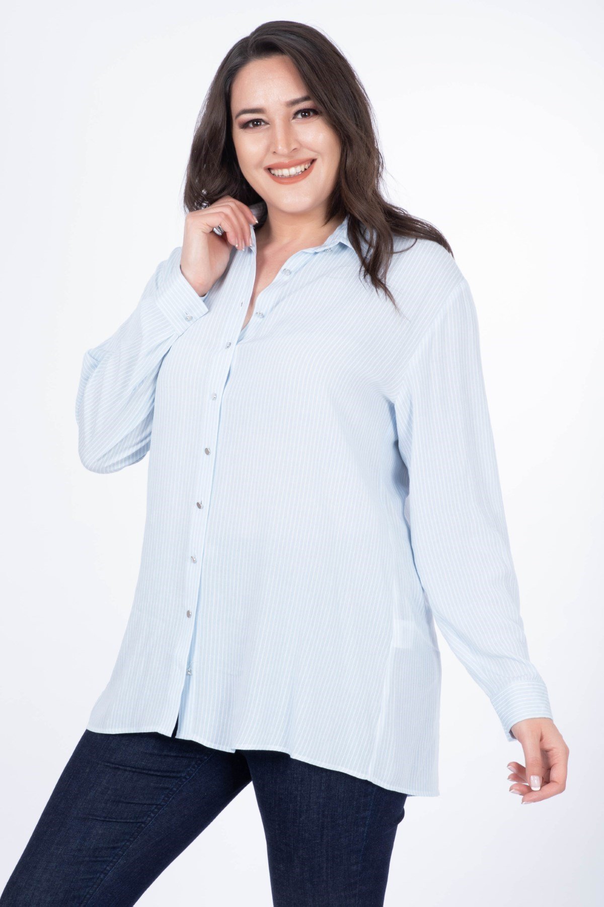 Çizgili GömlekMYLINE34443