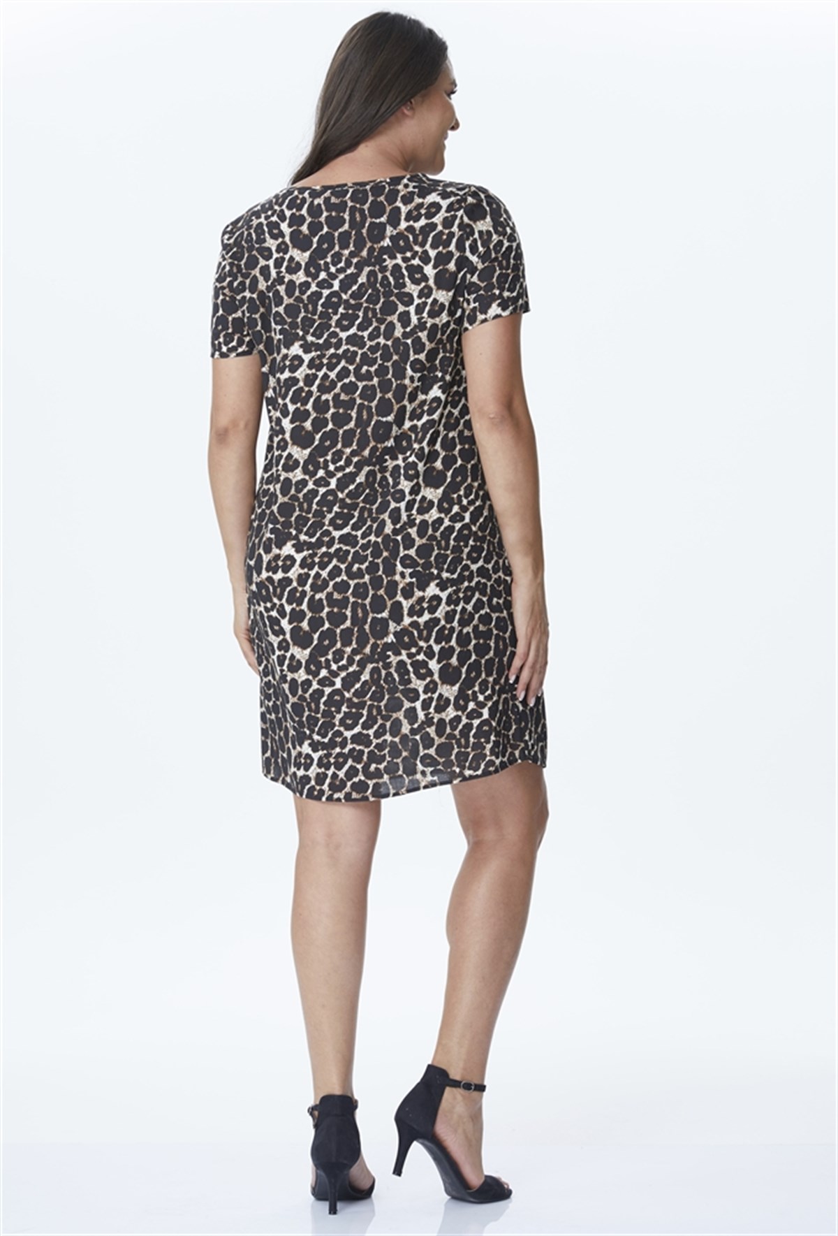 Dantel Detaylı Düz Kesim ElbiseMYLINE23937