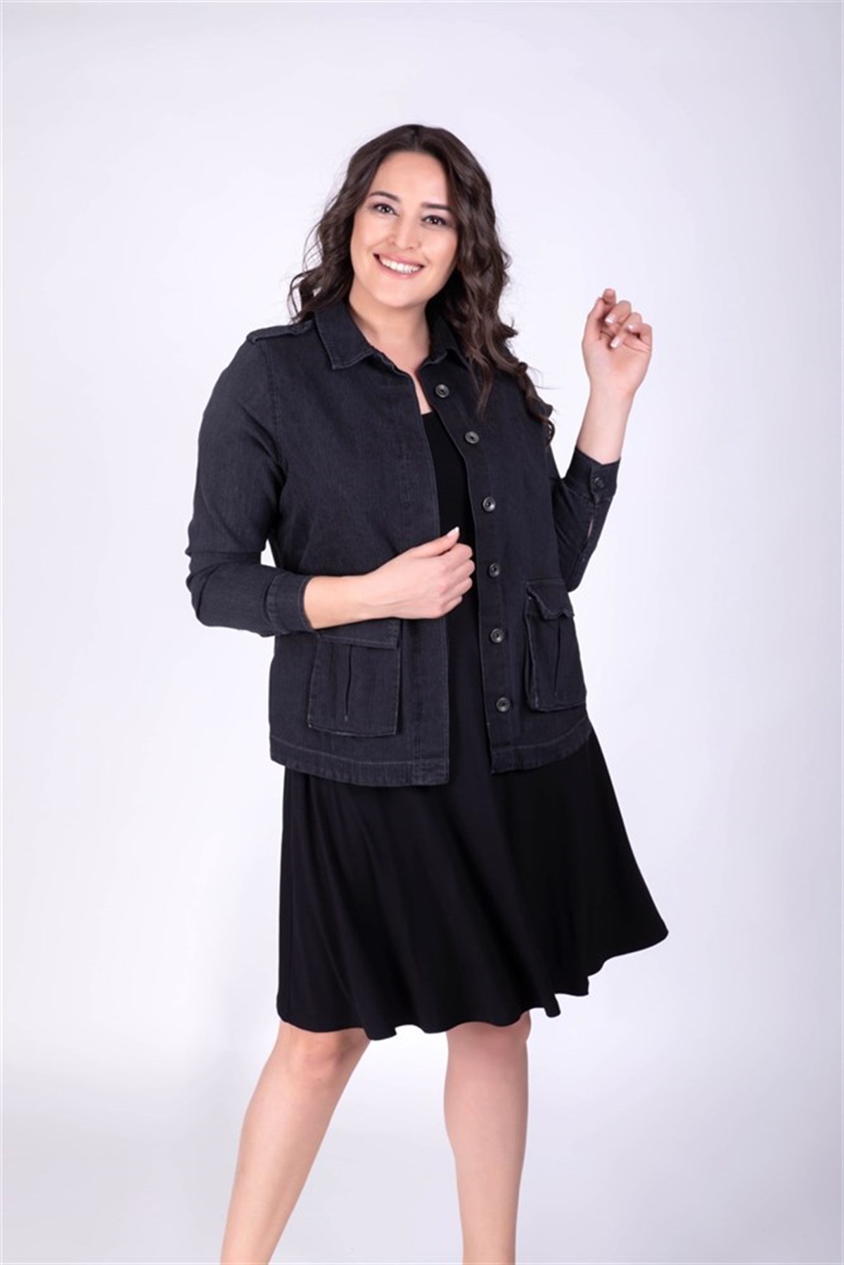 Denim Siyah CeketMYLINE23922