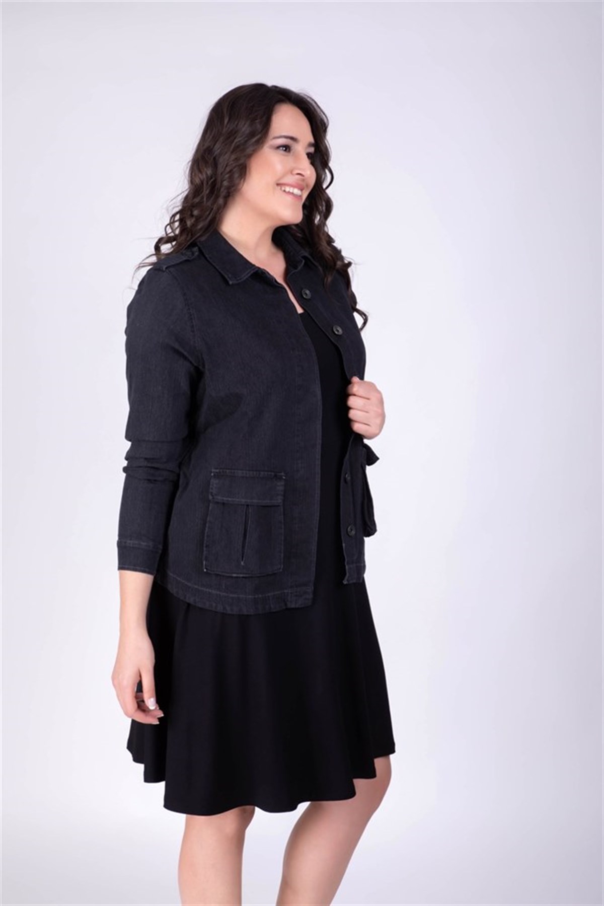 Denim Siyah CeketMYLINE23922