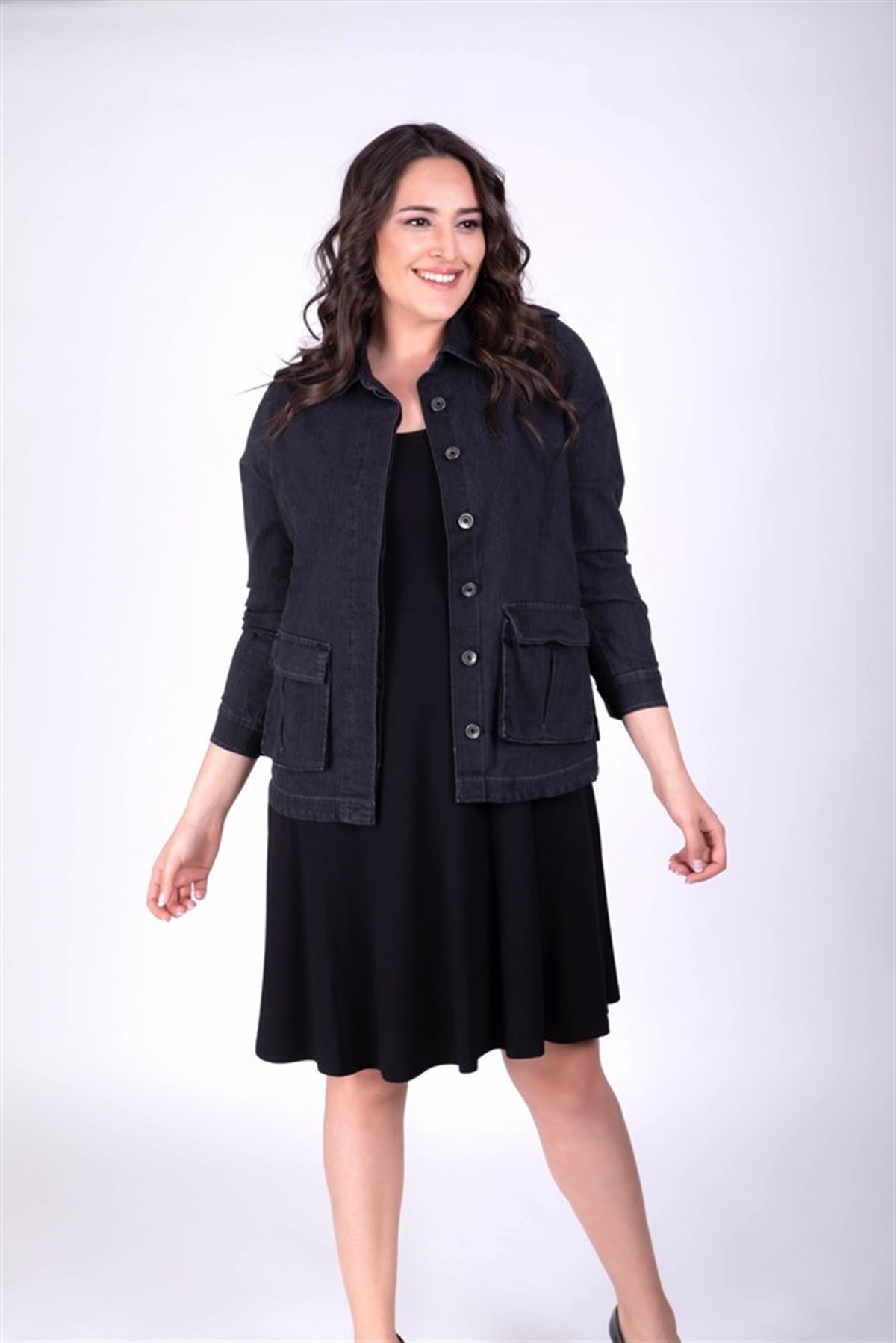 Denim Siyah CeketMYLINE23922