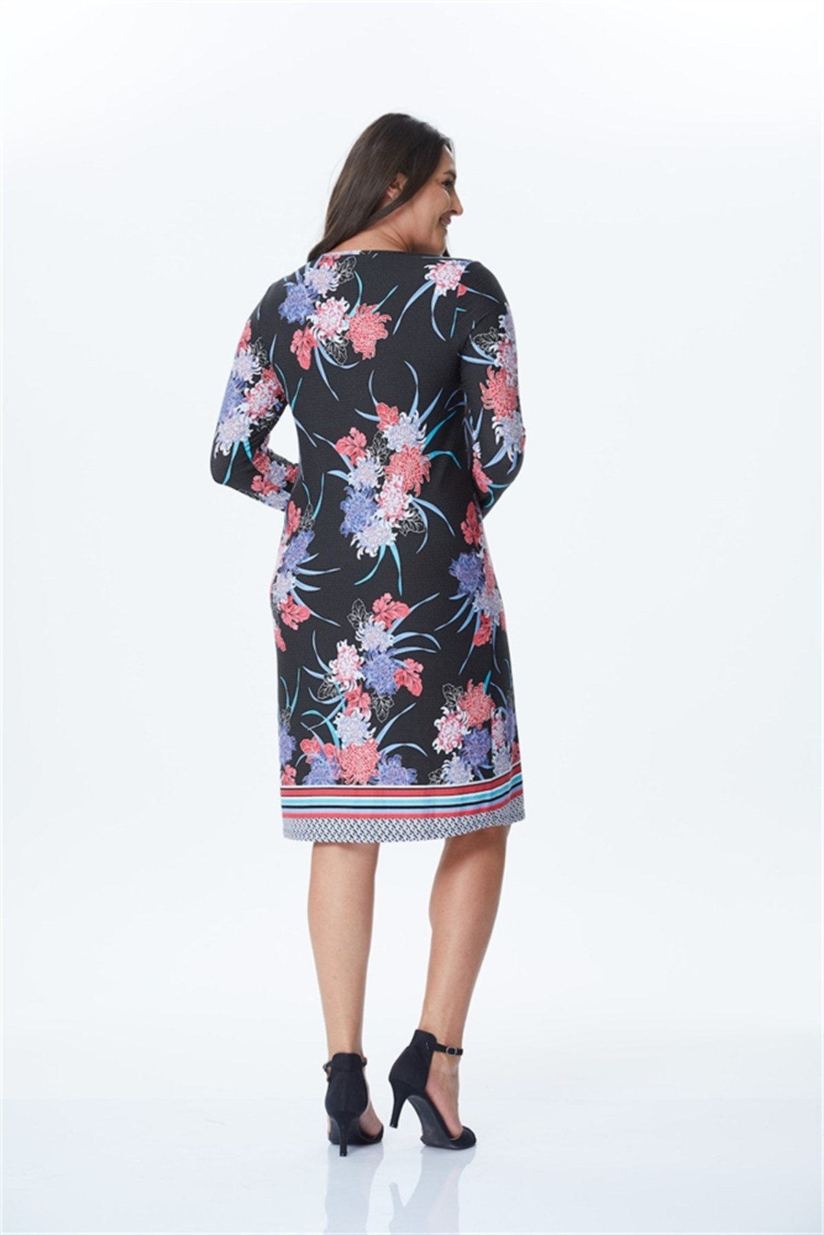 Desenli Örme ElbiseMYLINE34181