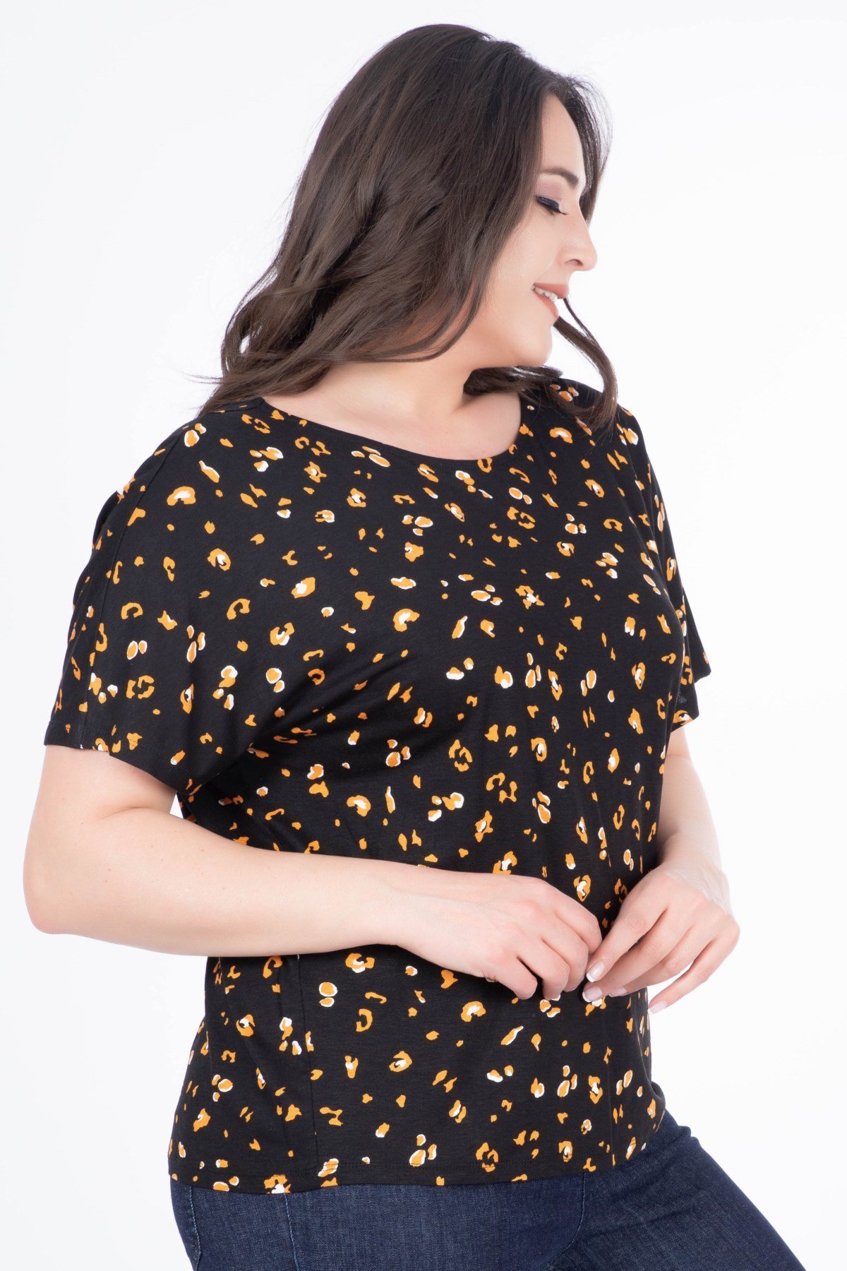 Düşük Kol Rahat T-shirtMYLINE34477