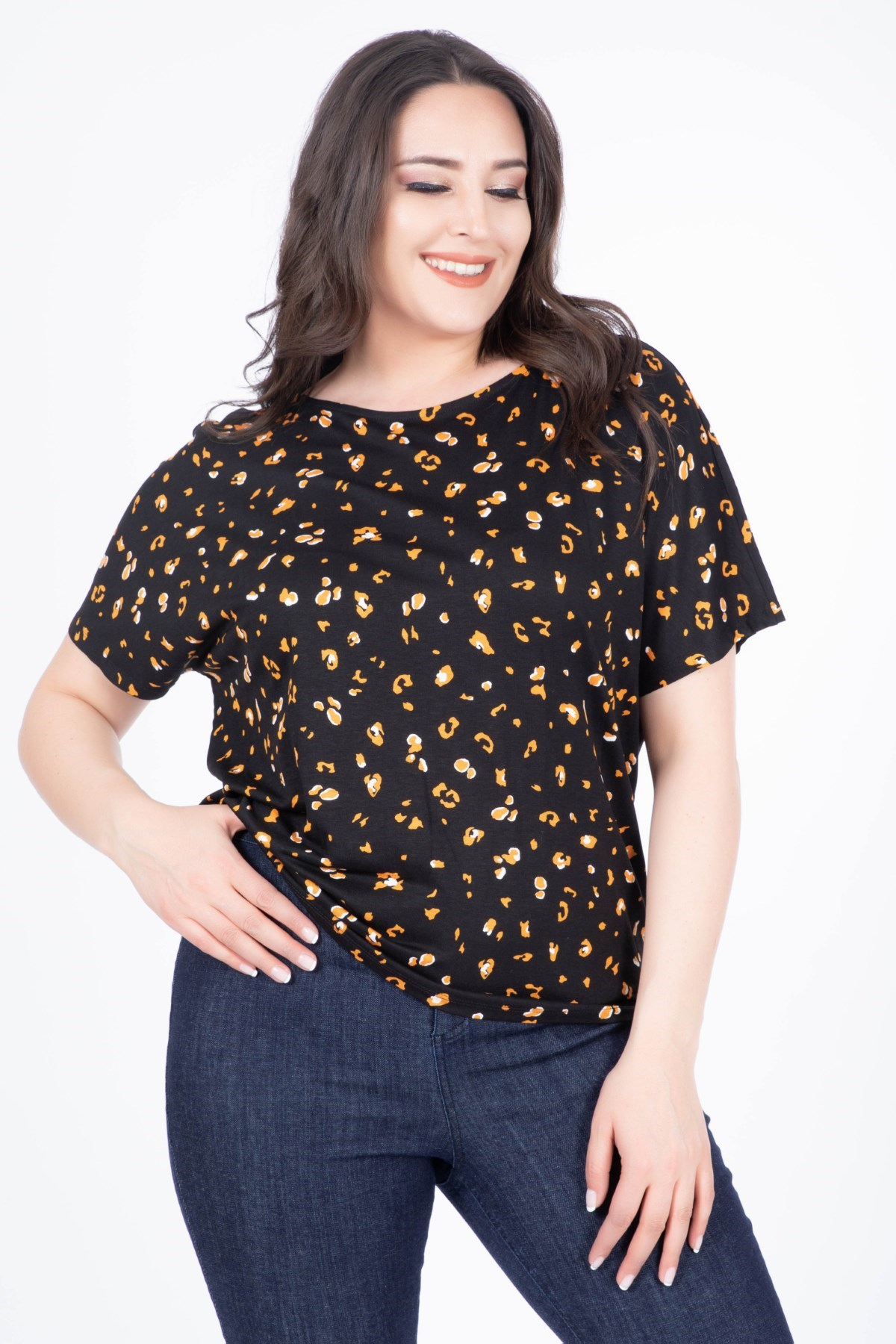 Düşük Kol Rahat T-shirtMYLINE34477