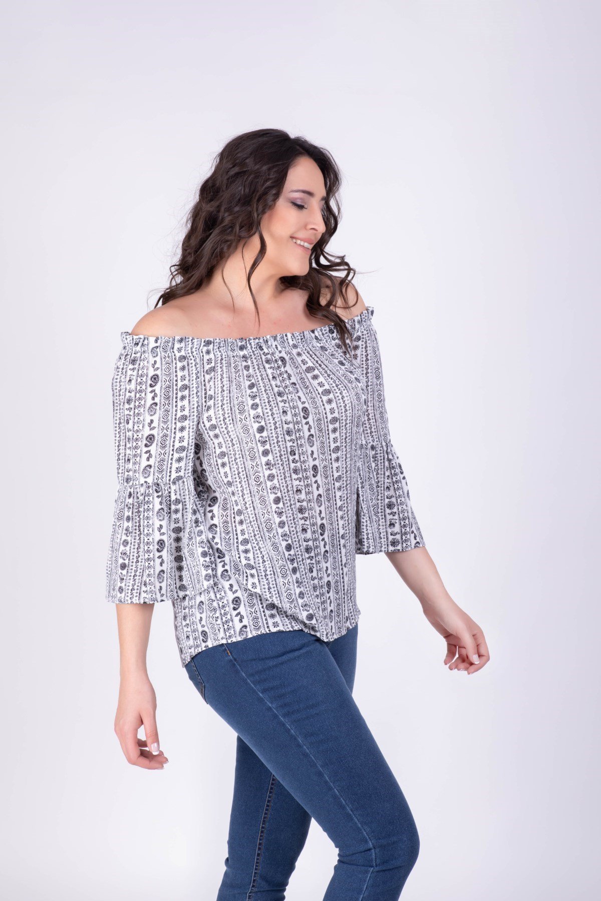 Düşük Omuzlu BluzMYLINE34398