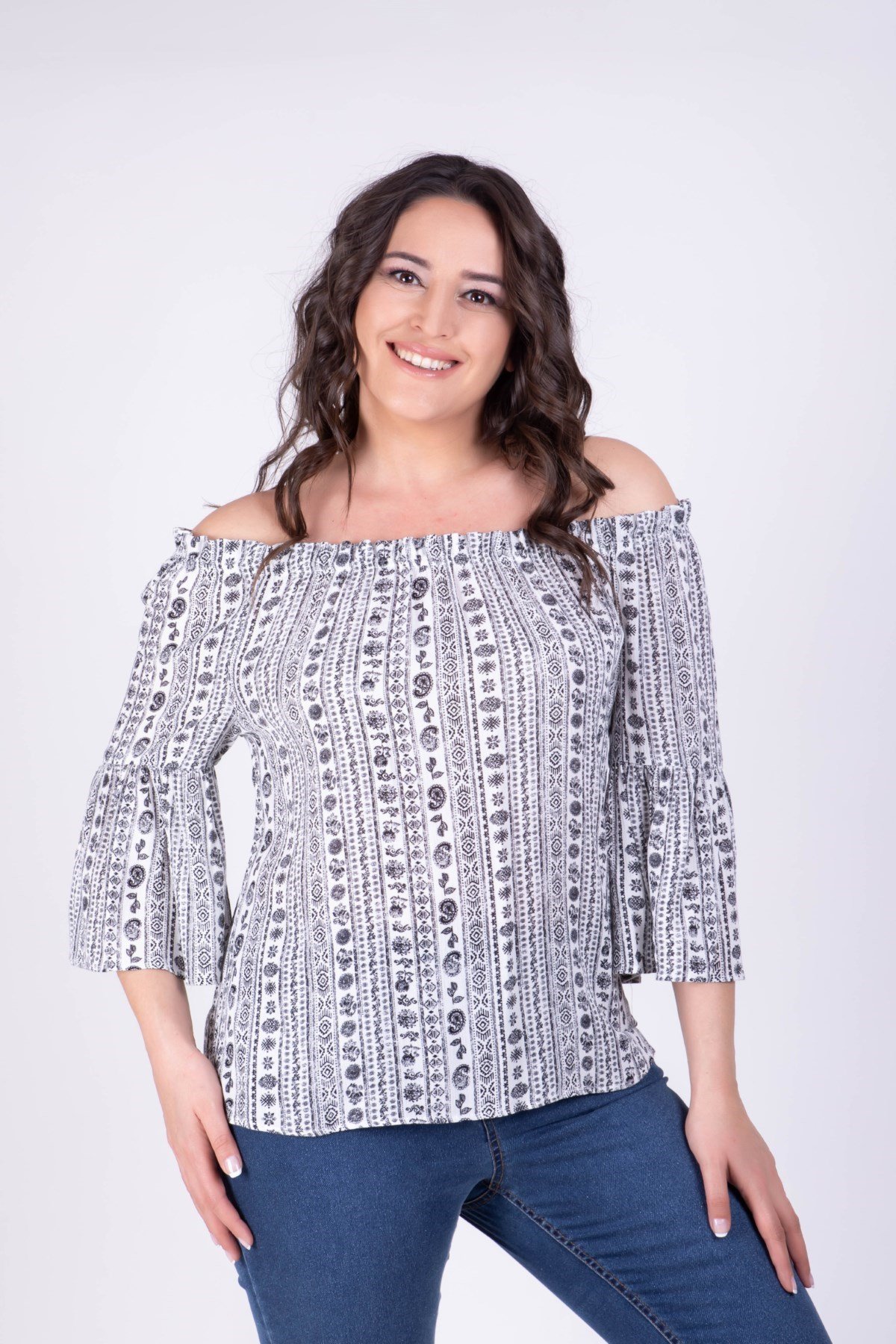 Düşük Omuzlu BluzMYLINE34398