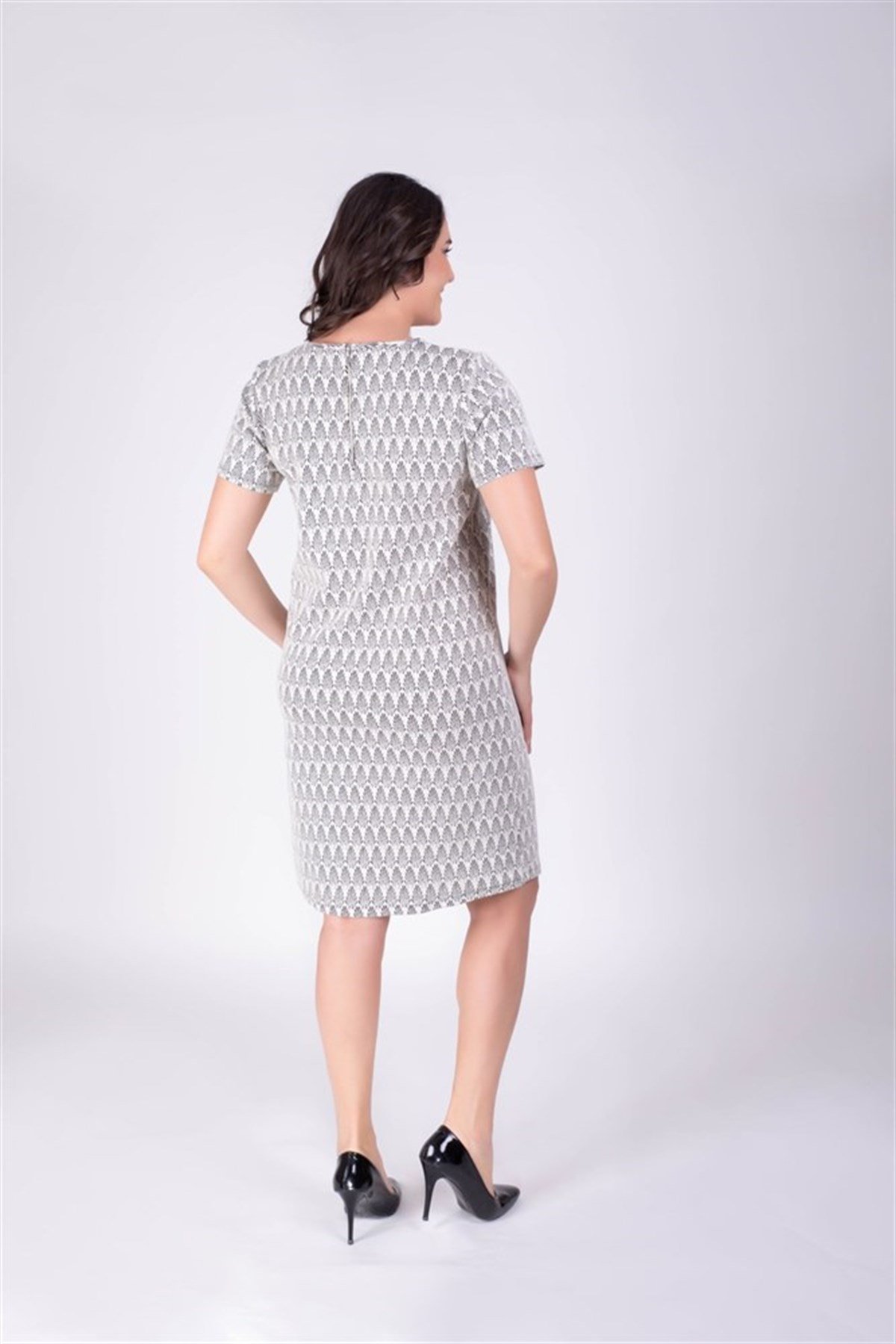 Fermuar Detaylı Cepli ElbiseMYLINE34159