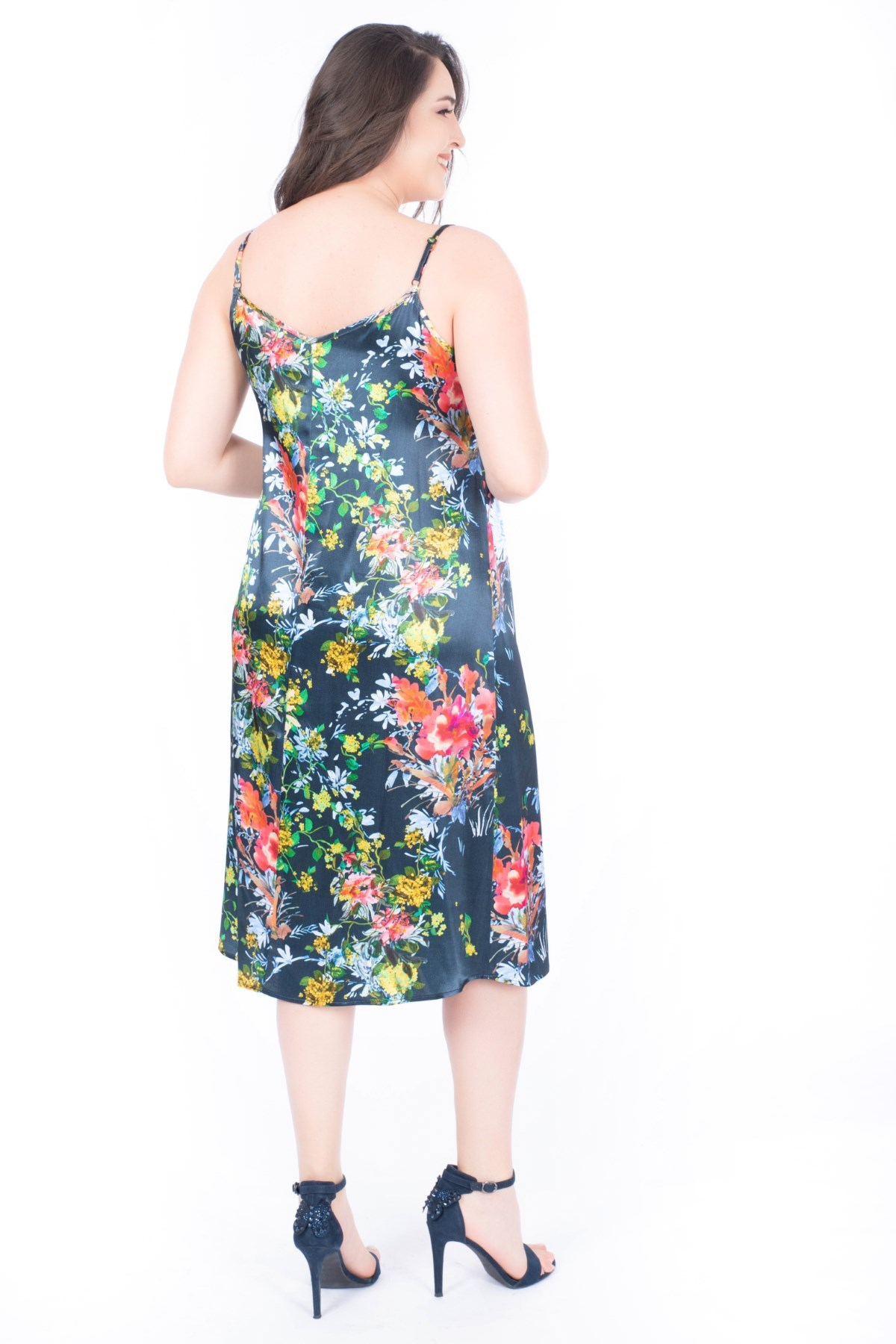 İp Askılı Saten ElbiseMYLINE34438