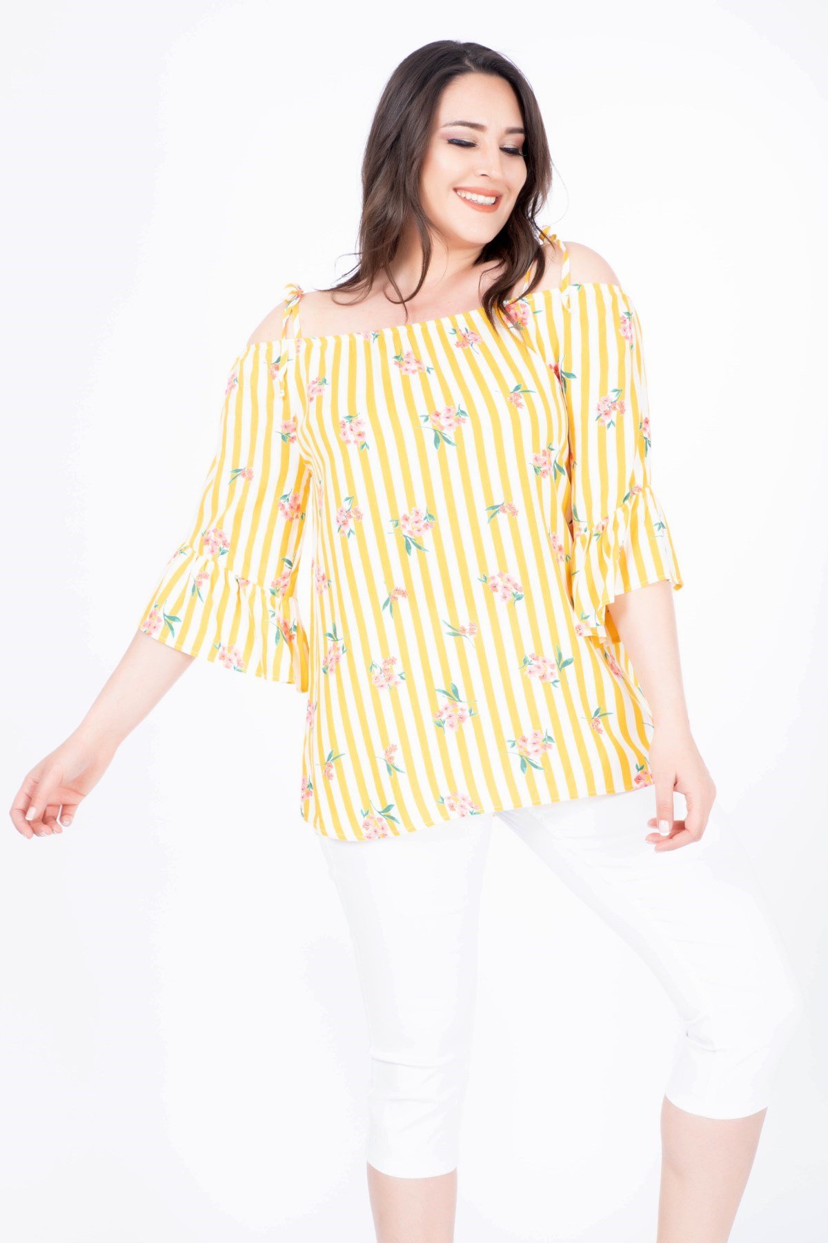 İp Askılı Volanlı BluzMYLINE34535