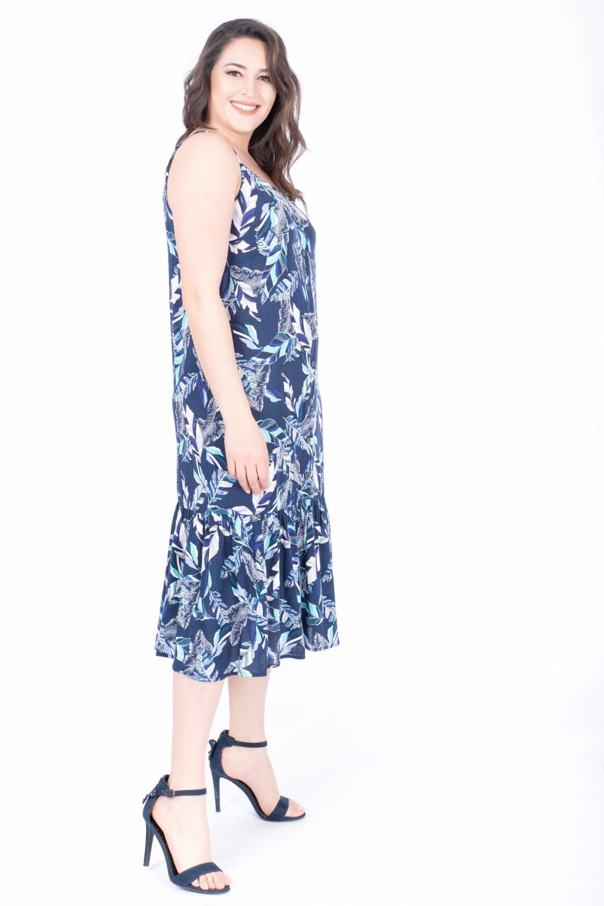 İp Askılı Volanlı ElbiseMYLINE34538