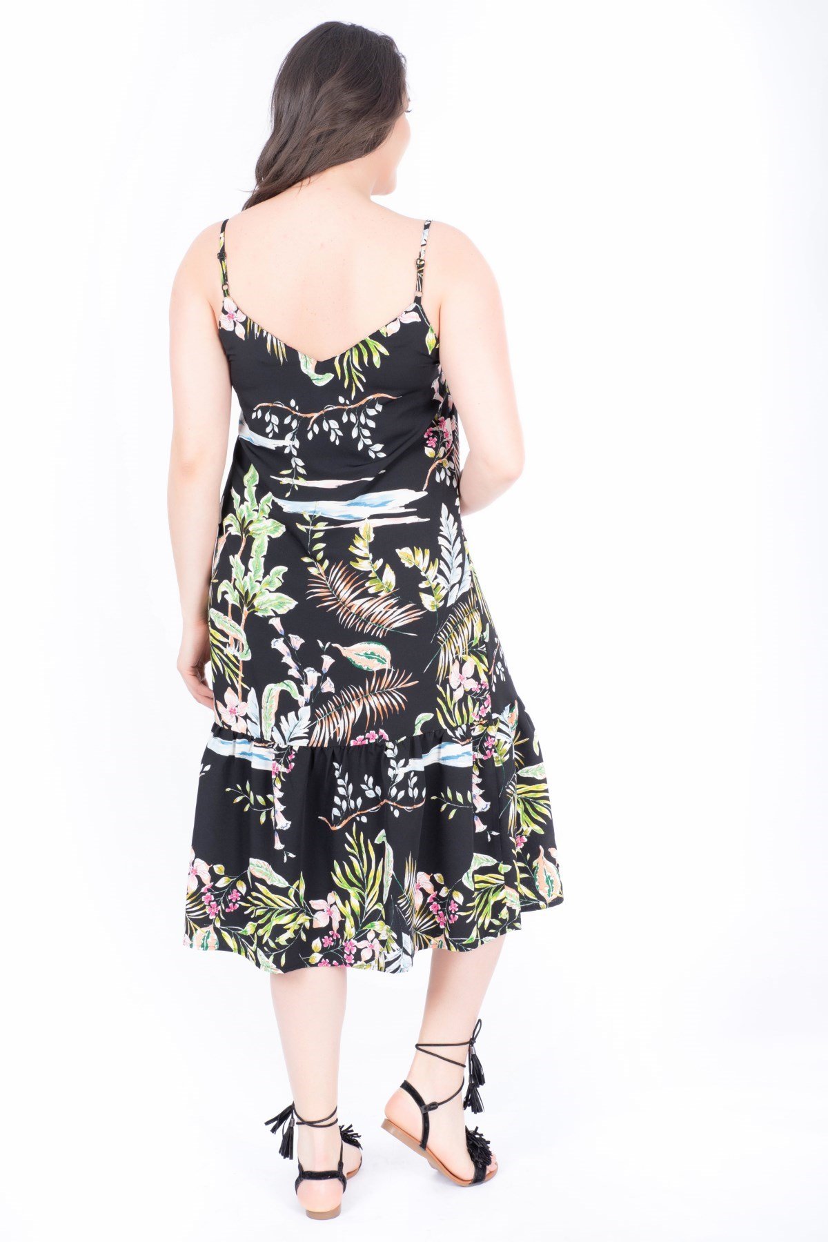 İp Askılı Volanlı ElbiseMYLINE34539