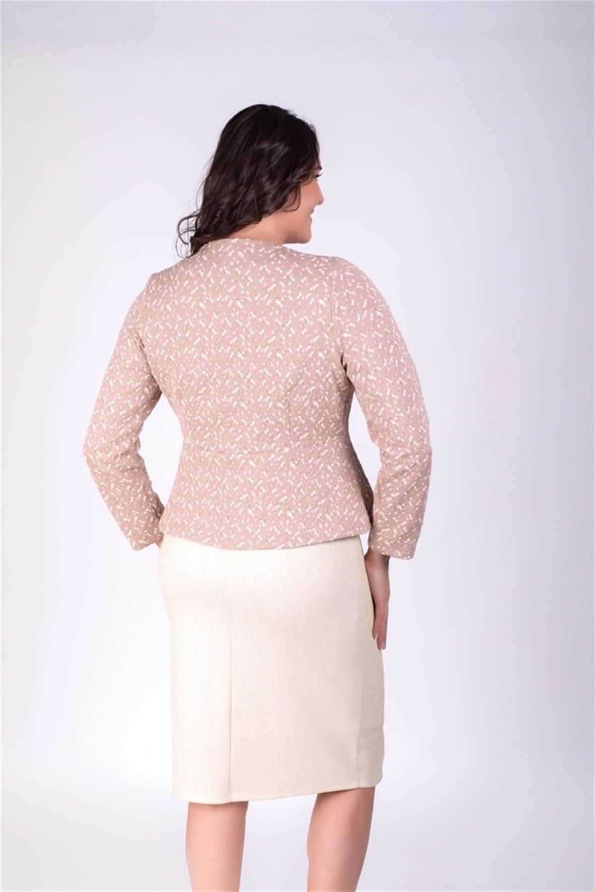 Jakarlı Simli Kısa CeketMYLINE34192