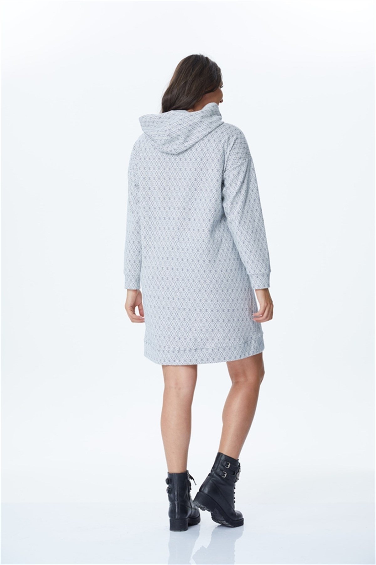 Kapşonlu Uzun Sweat ShirtMYLINE34178