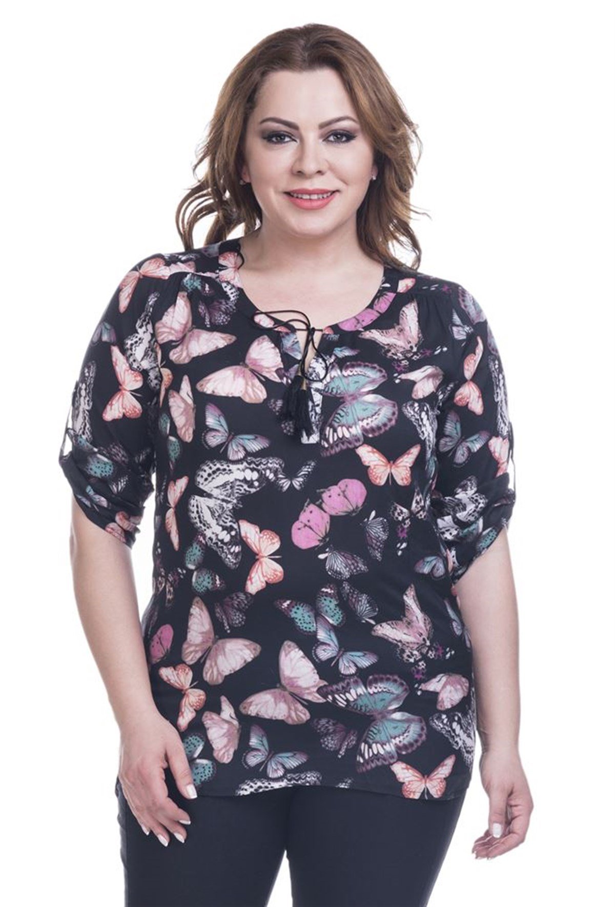 Kelebek Desenli BluzMYLINE12465-m