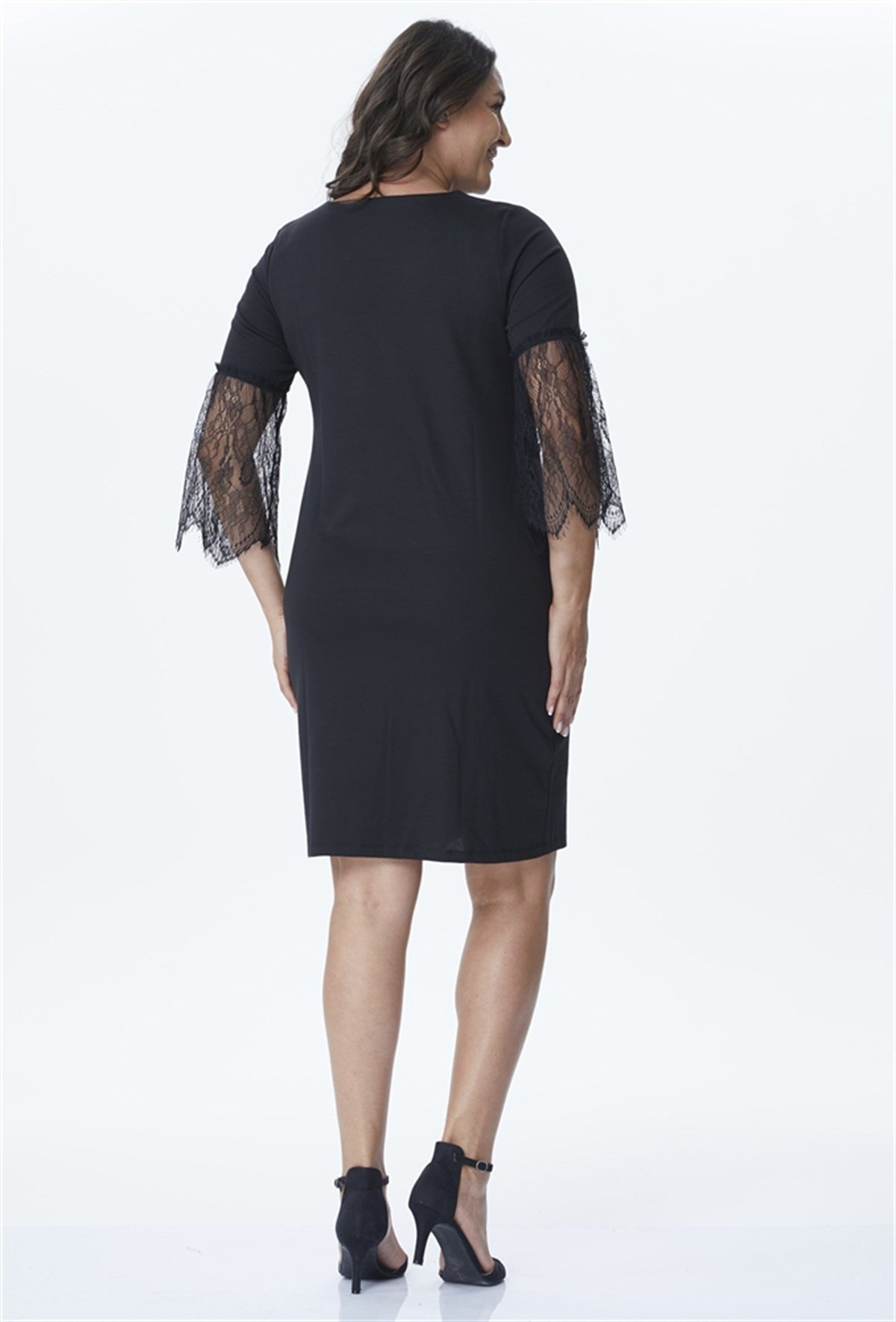 Kolları Dantel ElbiseMYLINE23745