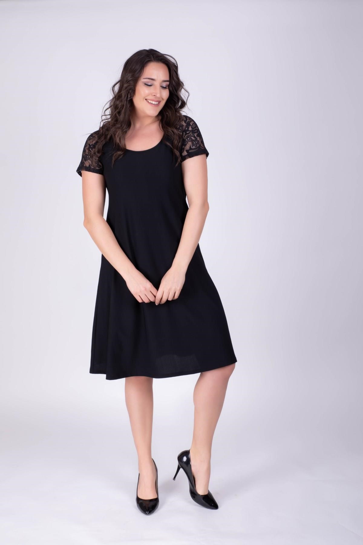 Kolları Dantel ElbiseMYLINE34392