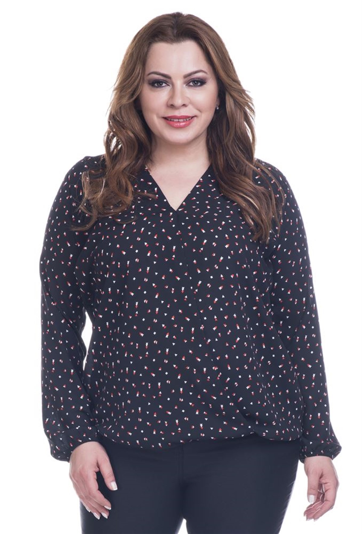 Kruvaze Crep BluzMYLINE12461-m