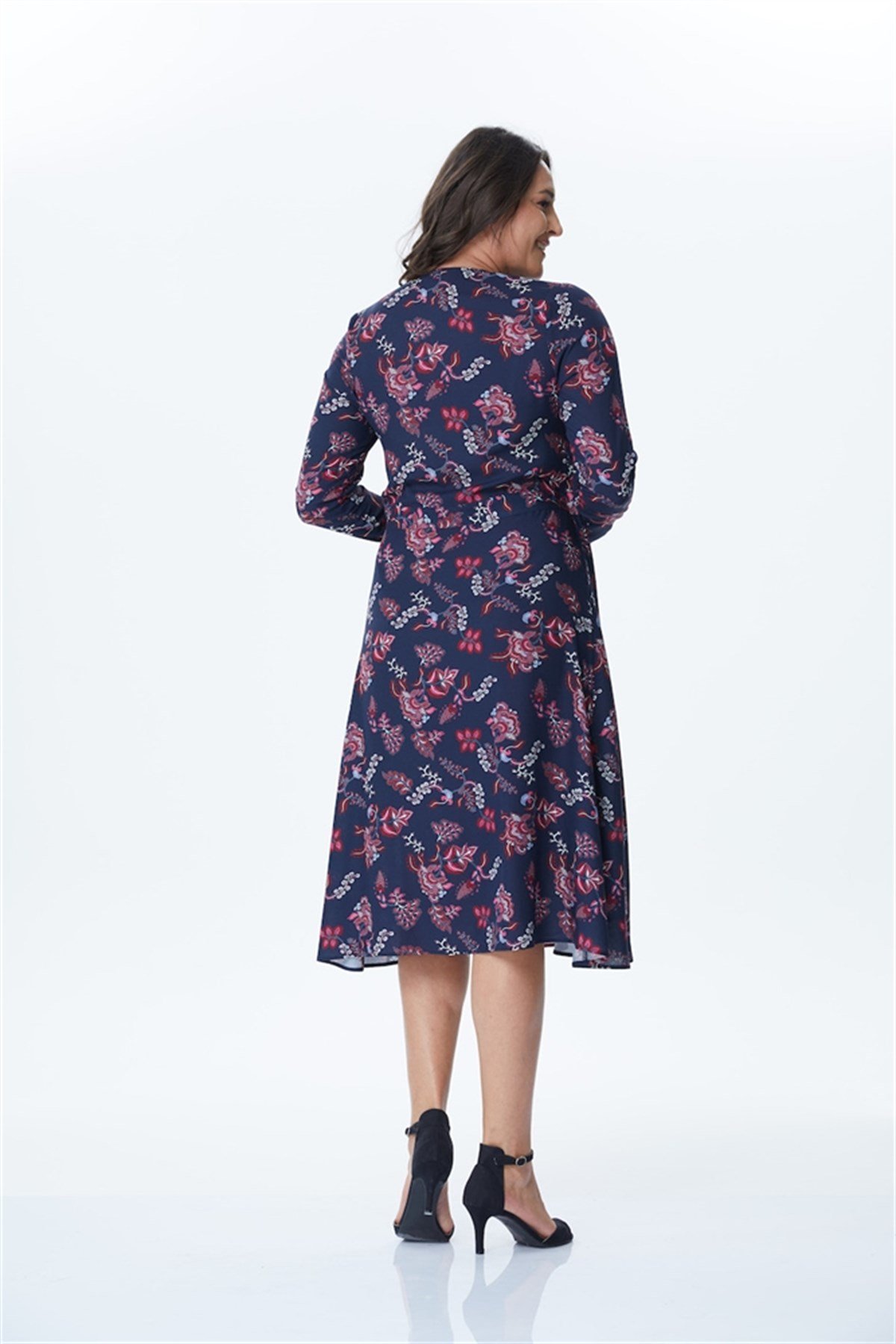 Kruvaze Uzun Kol ElbiseMYLINE34193