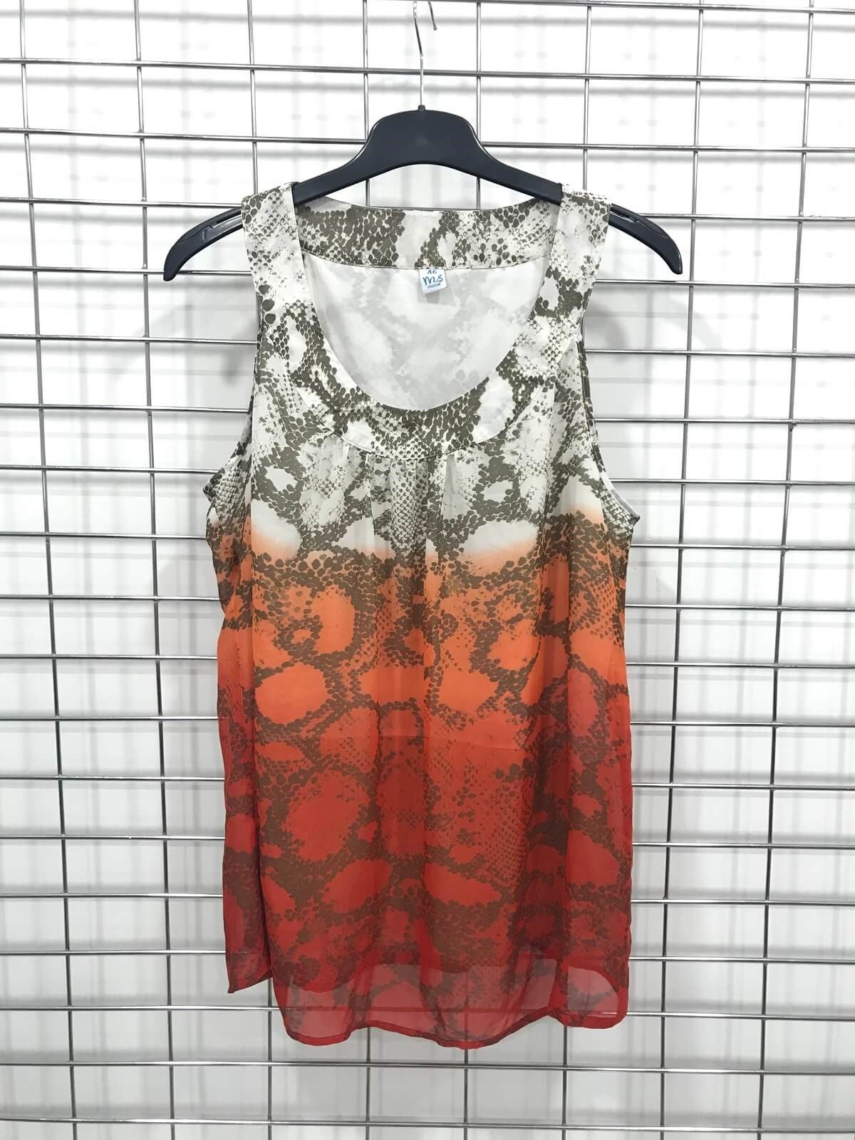 Myline- Şifon Astarlı Bluz-Büyük Beden Bluz-45910