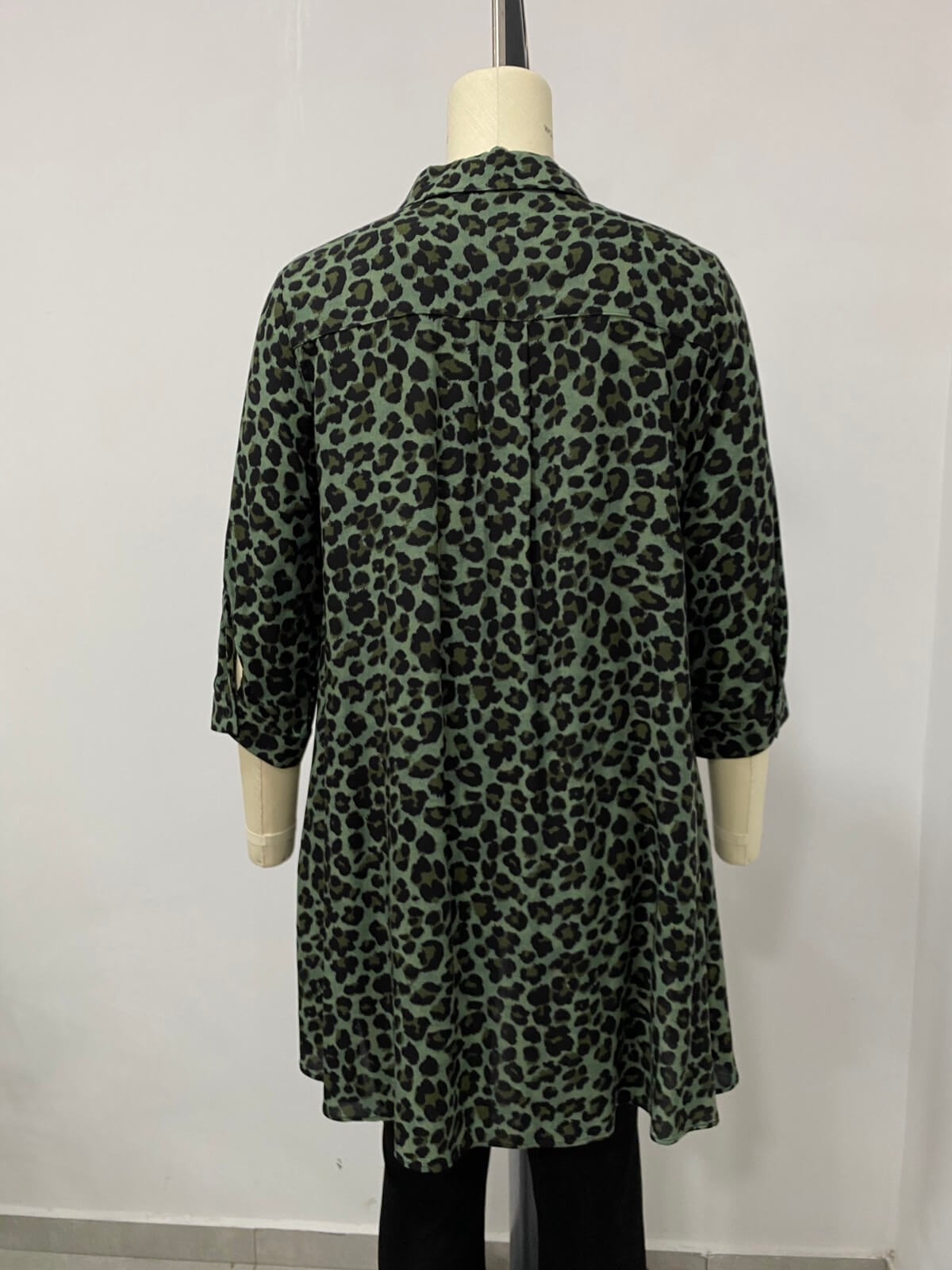 Myline-3/4 Kollu Gömlek Tunik-Büyük Beden Outlet-66484