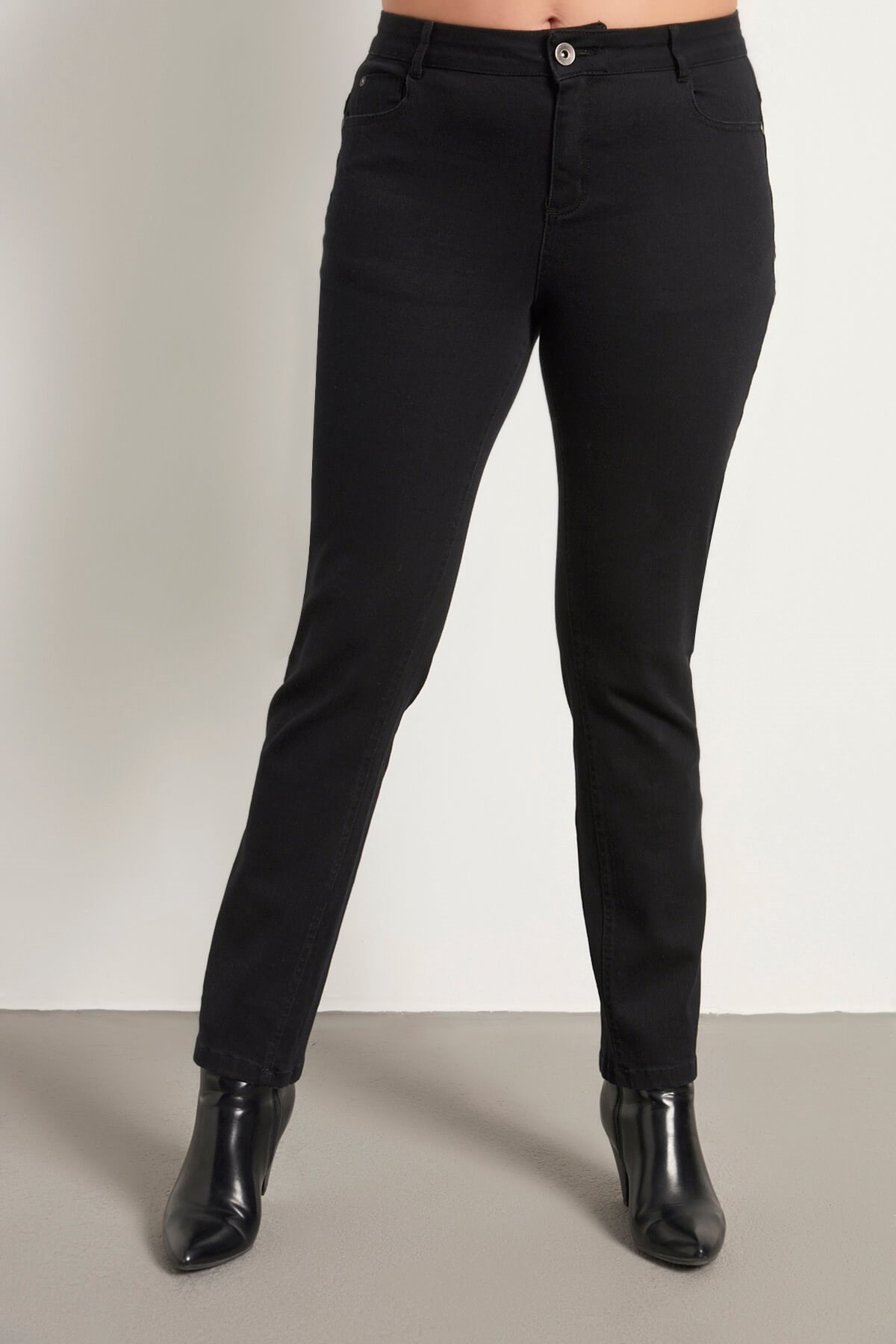 Myline-5 Cep Denim Pantolon-Büyük Beden Pantolon-56100