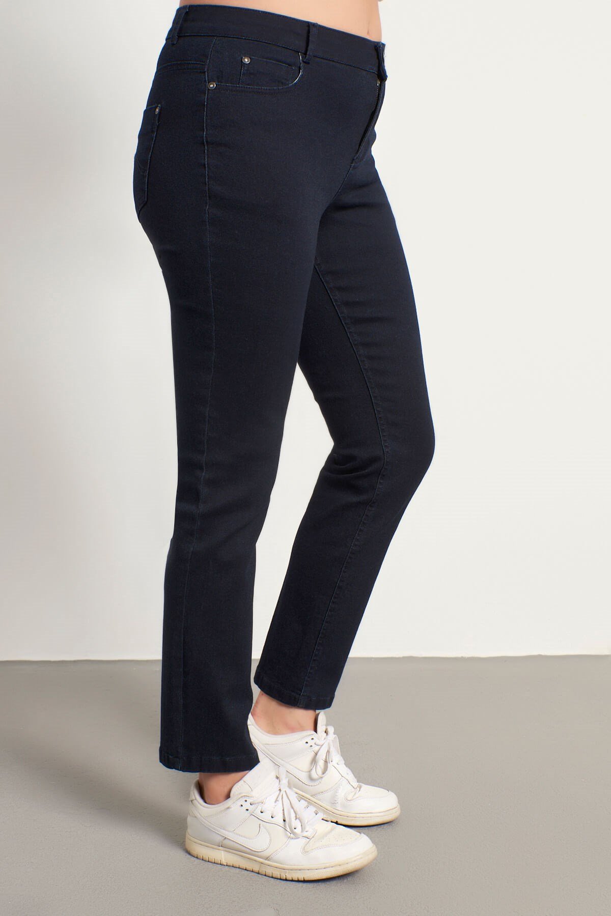 Myline-5 Cep Denim Pantolon-Büyük Beden Pantolon-56102