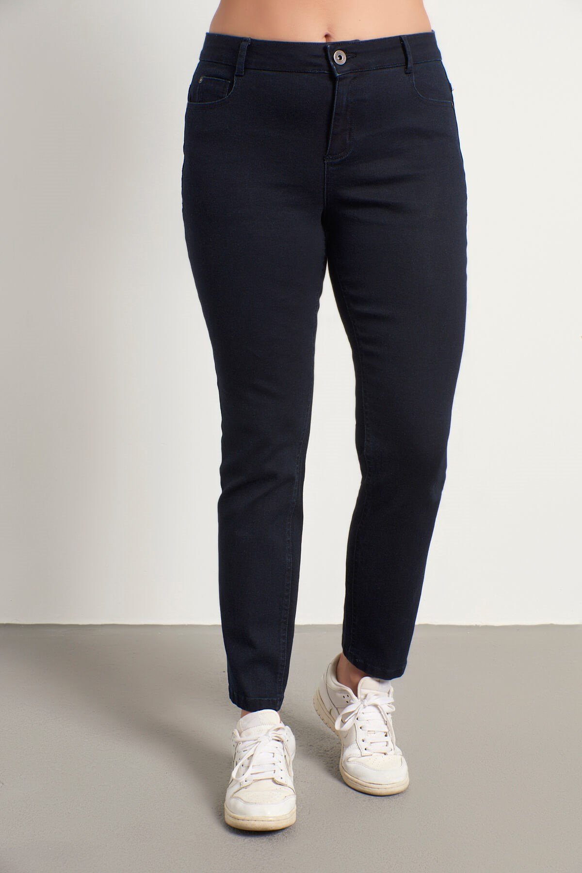 Myline-5 Cep Denim Pantolon-Büyük Beden Pantolon-56102