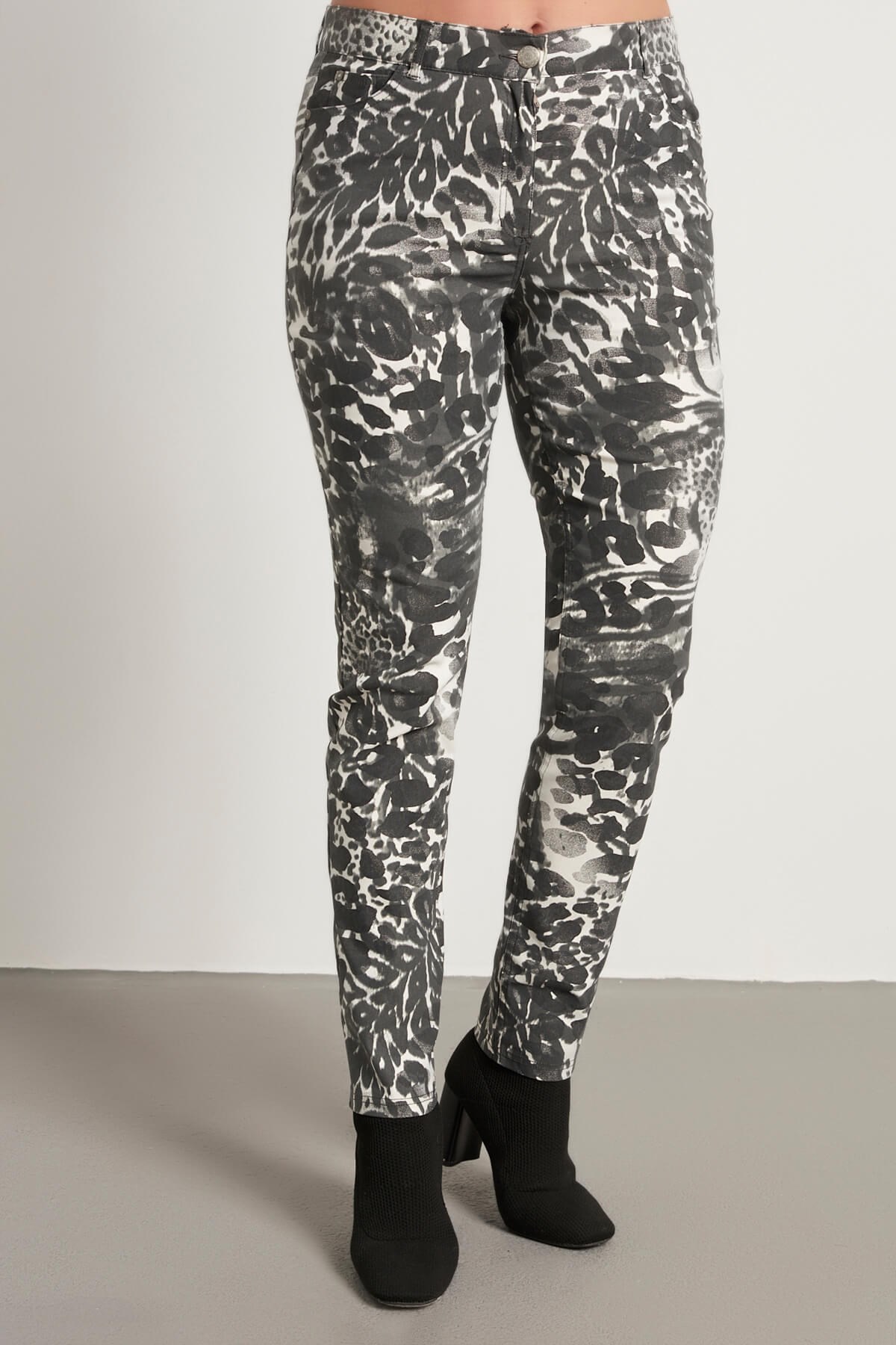 Myline-5 Cep Desenli Strech Pantolon-Büyük Beden Pantolon-12457-m