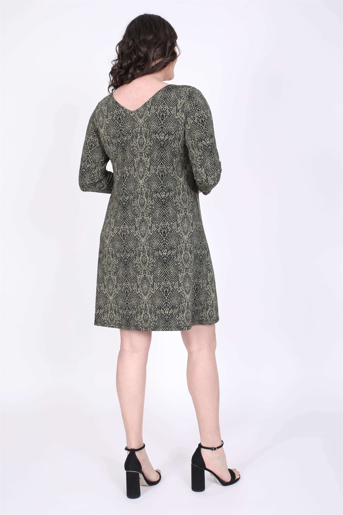 Myline-A Kesim Elbise-Büyük Beden Günlük Elbiseler-35262