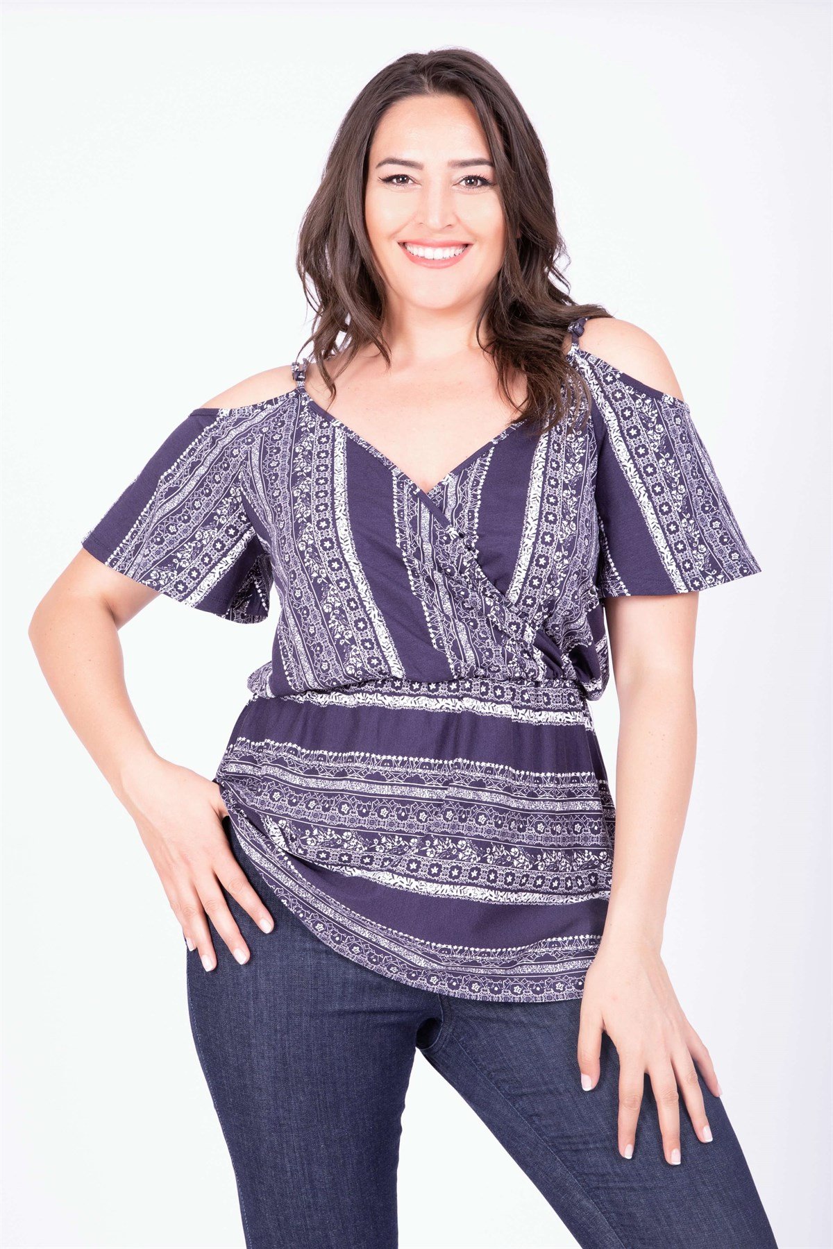 Myline-Anvelop Bluz-Büyük Beden Bluz-34779