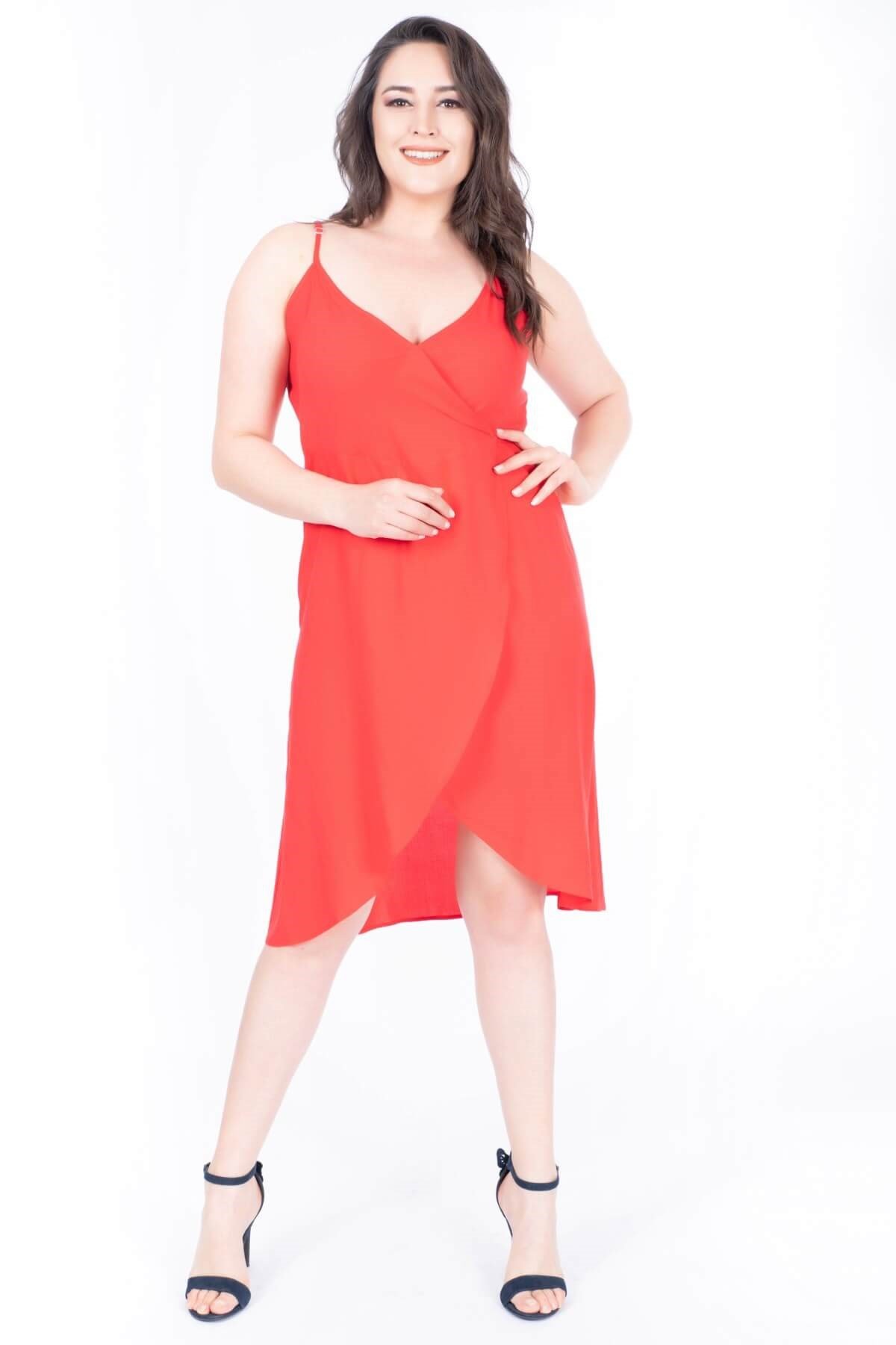 Myline-Anvelop Elbise-Büyük Beden Günlük Elbiseler-34889