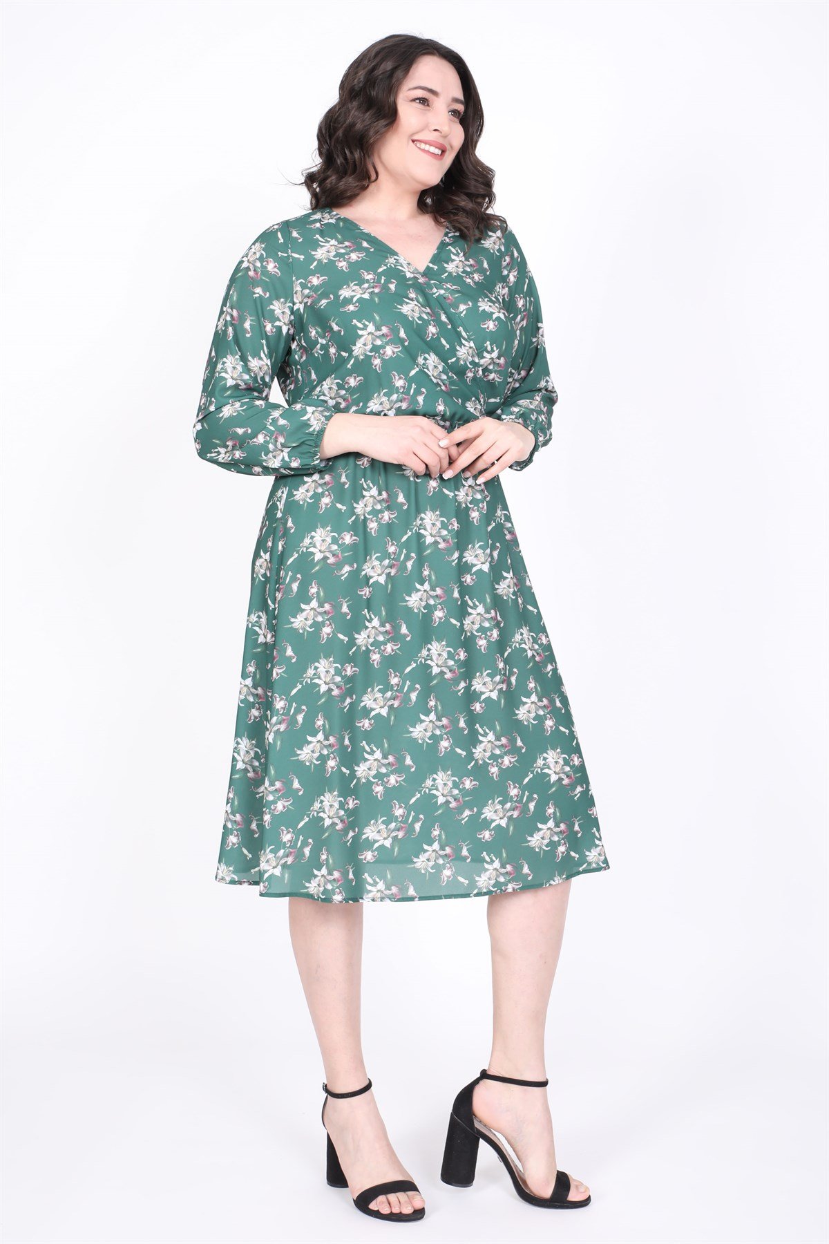 Myline-Anvelop Elbise-Büyük Beden Günlük Elbiseler-35291