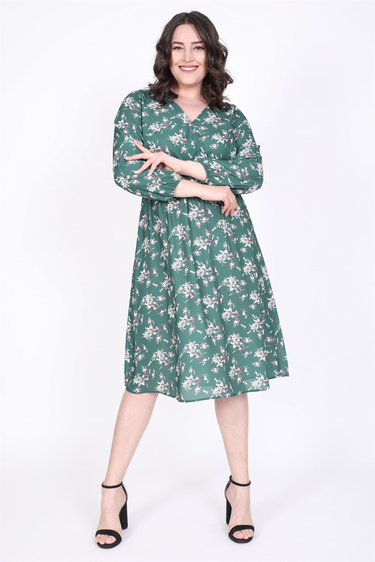 Myline-Anvelop Elbise-Büyük Beden Günlük Elbiseler-35291