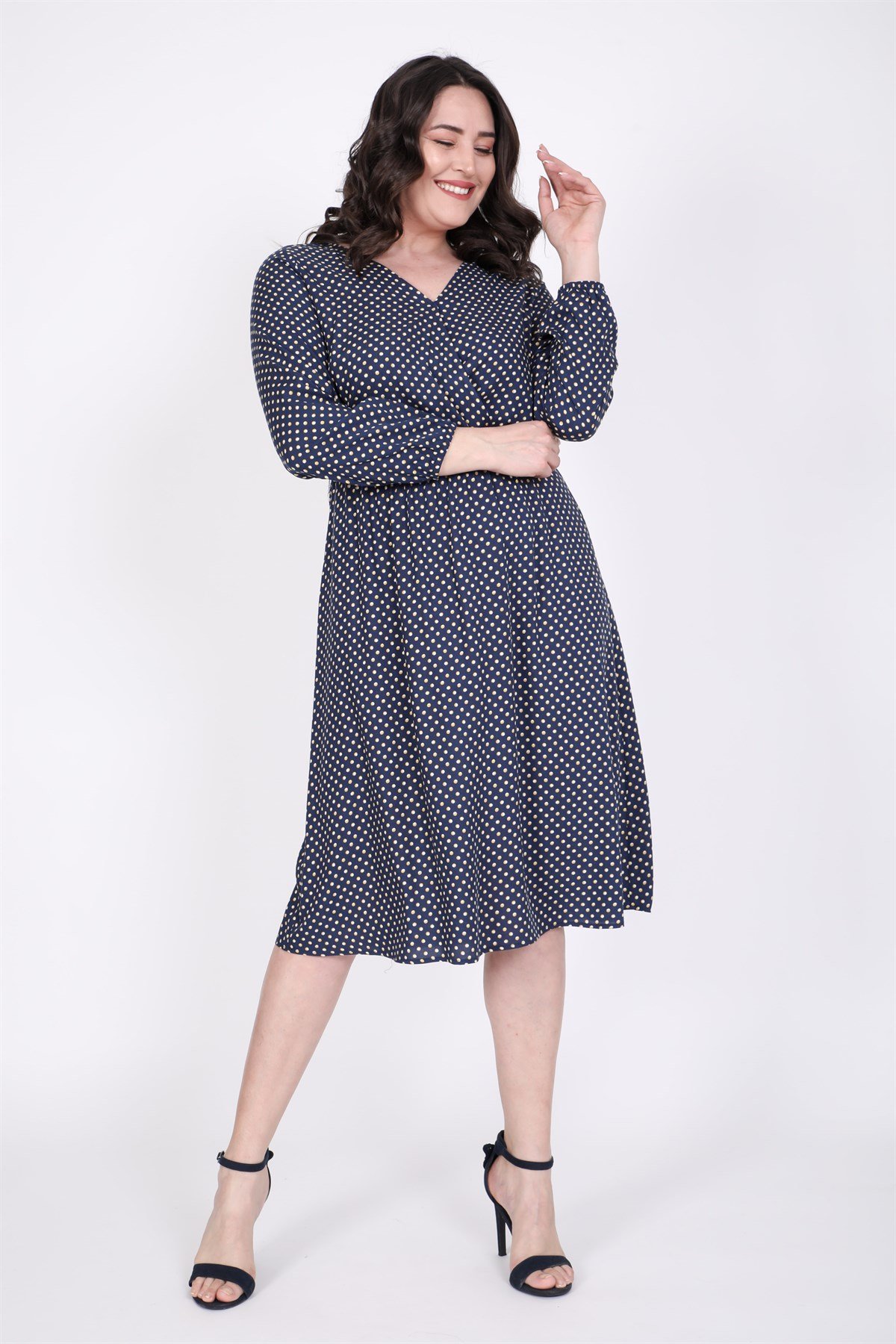 Myline-Anvelop Elbise-Büyük Beden Günlük Elbiseler-35292