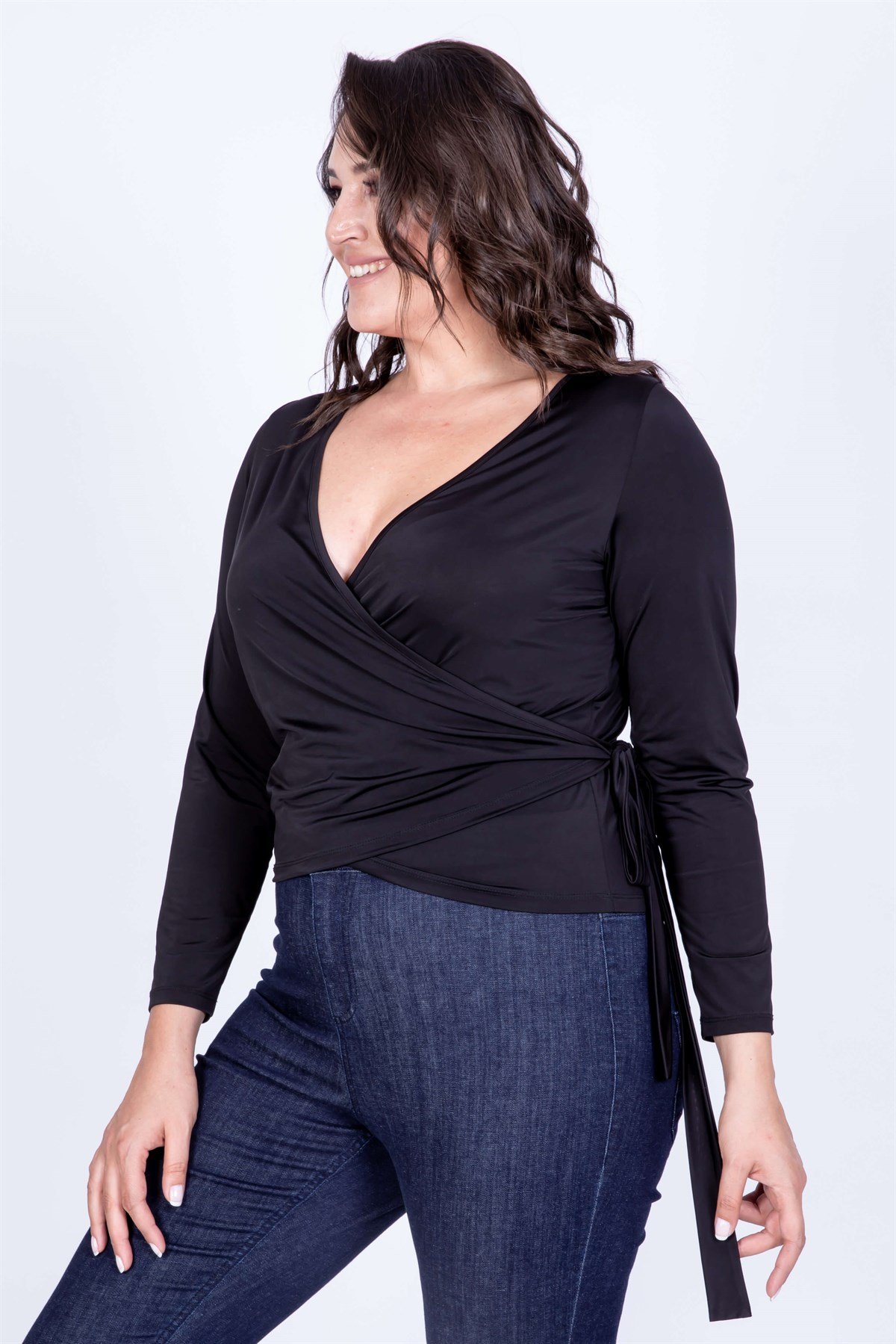 Myline-Anvelop Hırka Bluz-Büyük Beden Bluz-35154