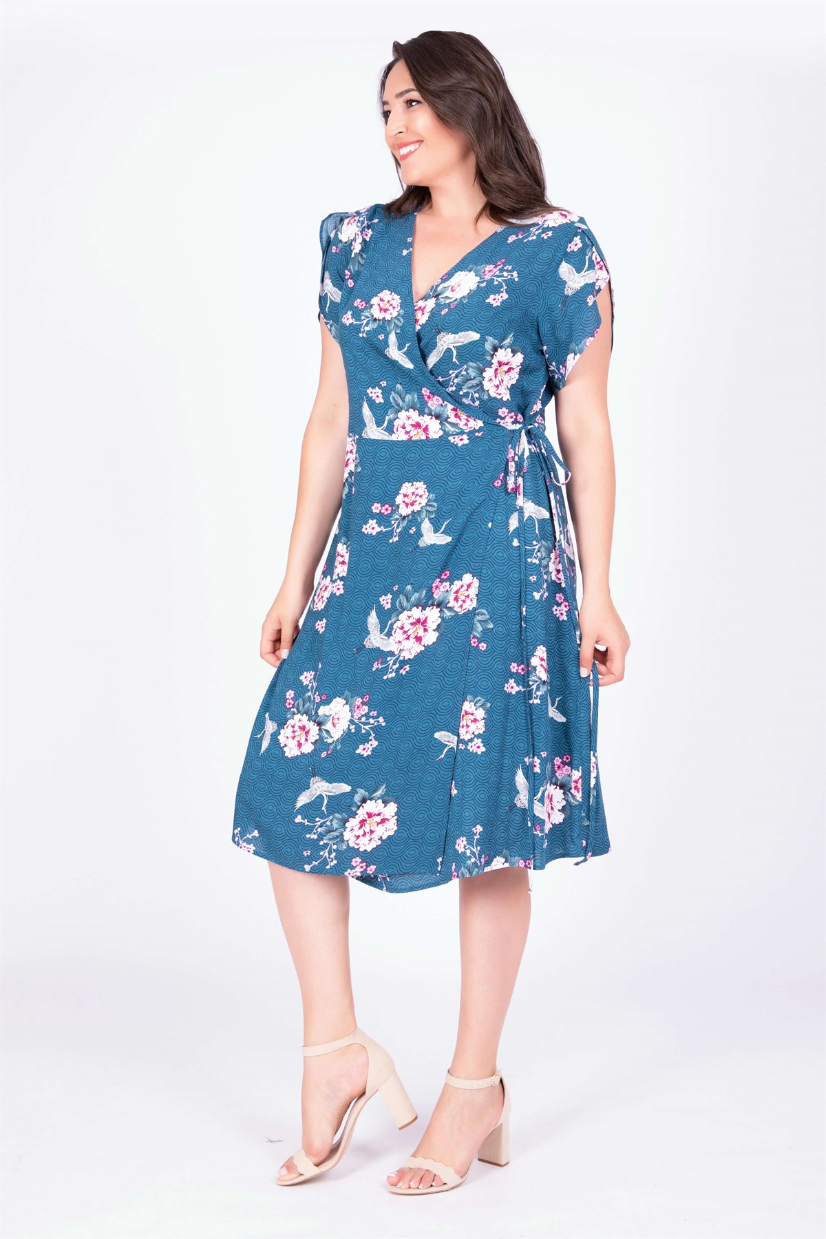 Myline-Anvelop Kol Detaylı Elbise-Elbise-34736