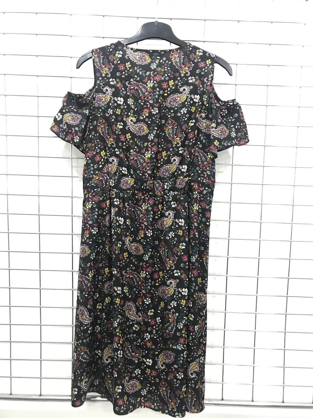 Myline-Anvelop Omuz Çerçeveli Elbise-Büyük Beden Outlet-45893