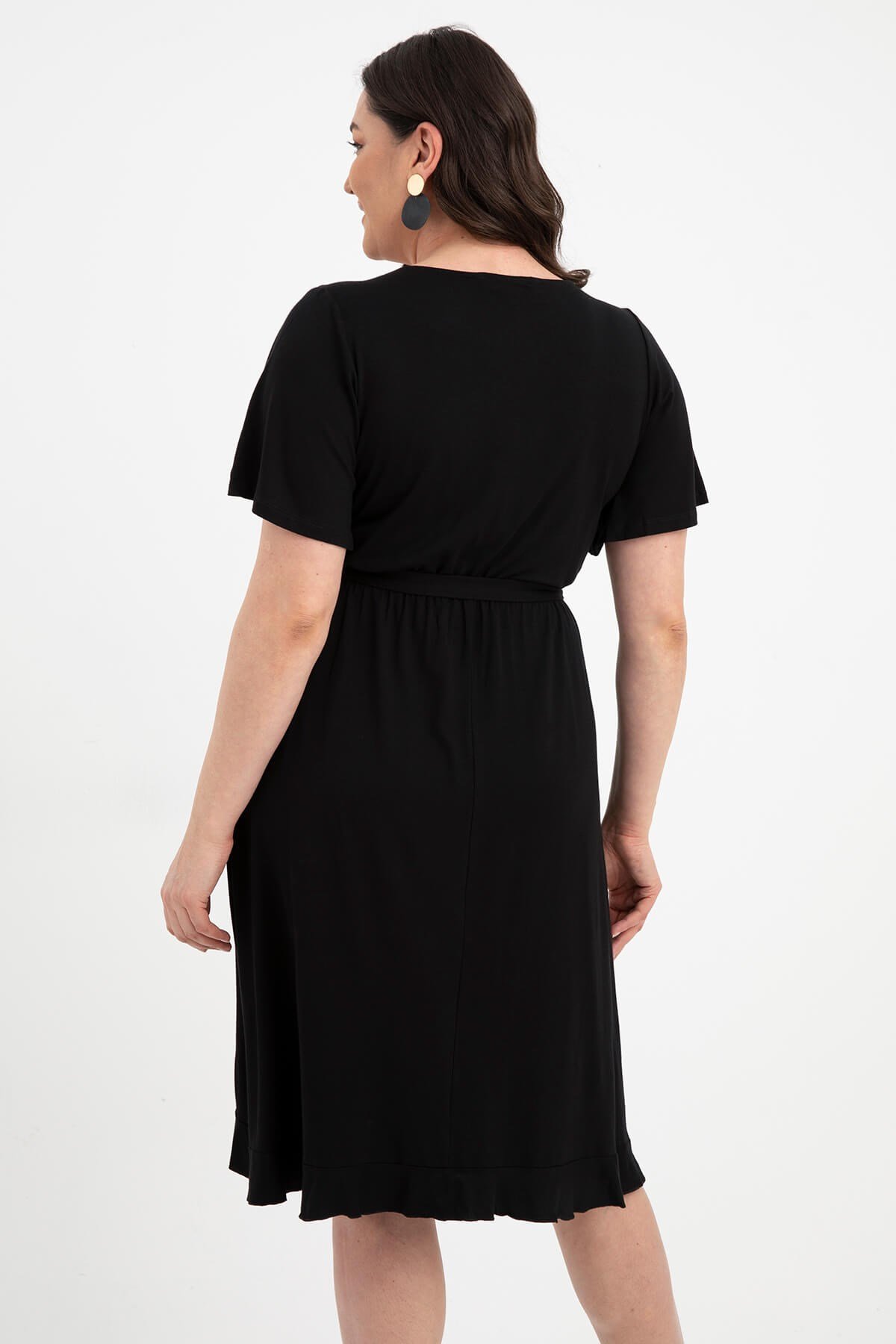 Myline-Anvelop Penye Elbise-Büyük Beden Günlük Elbiseler-66636