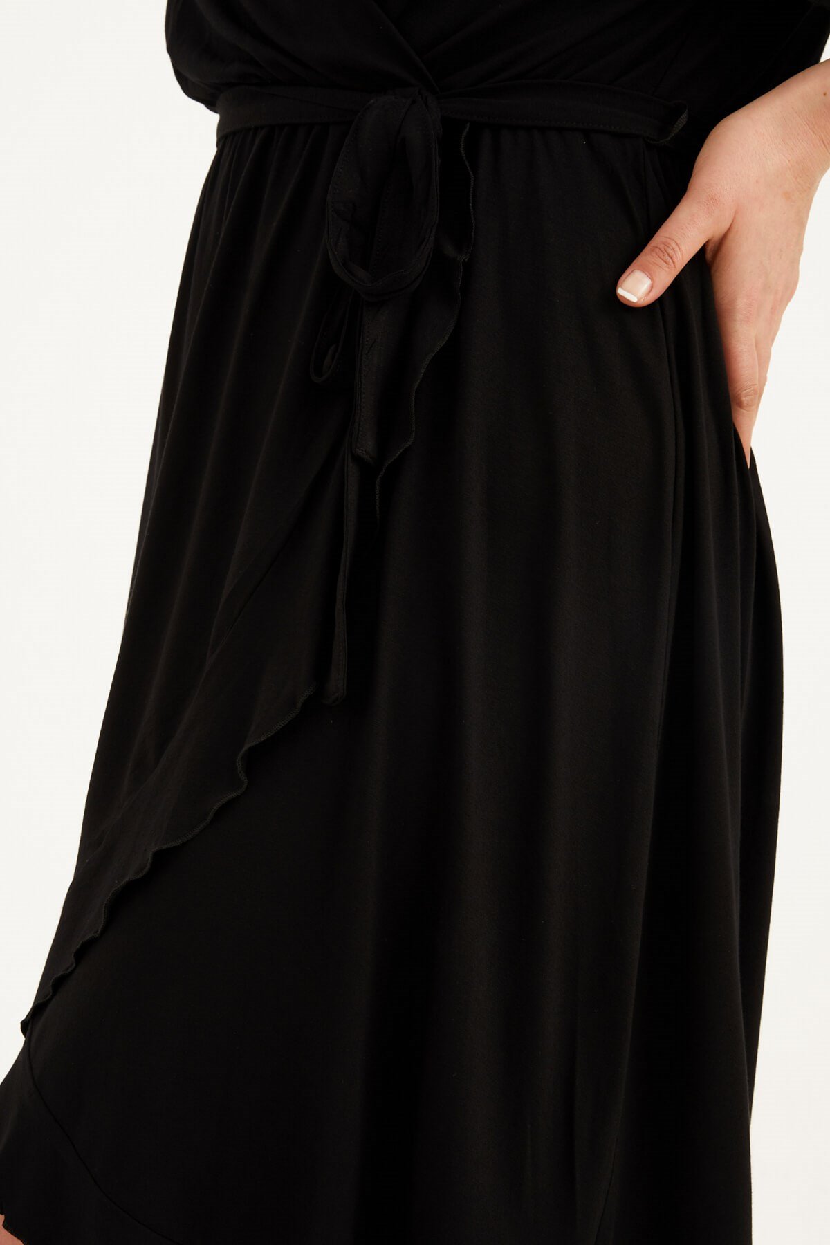 Myline-Anvelop Penye Elbise-Büyük Beden Günlük Elbiseler-66636