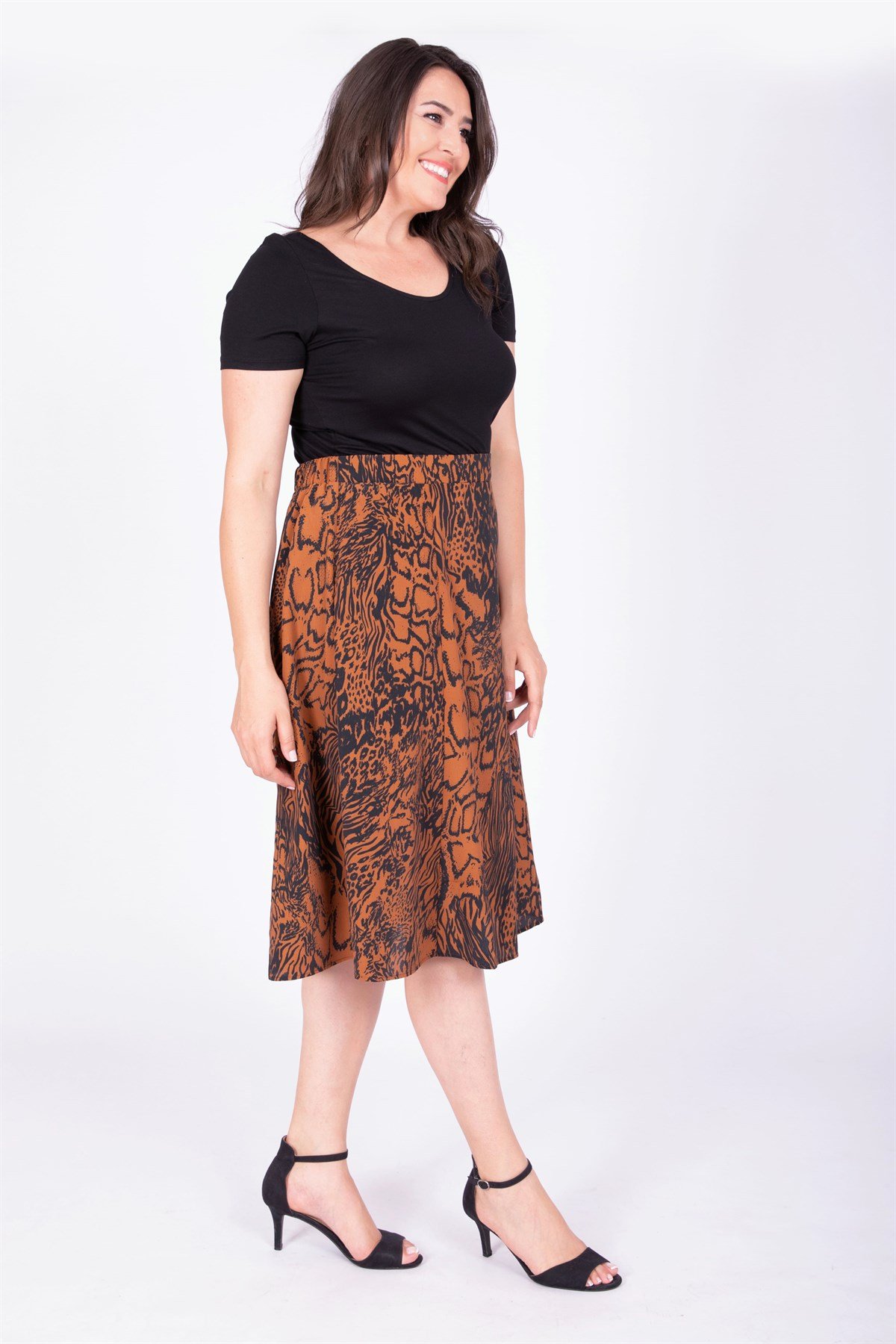 Myline-Arka Bel Lastikli Çan Etek-Etek-34711