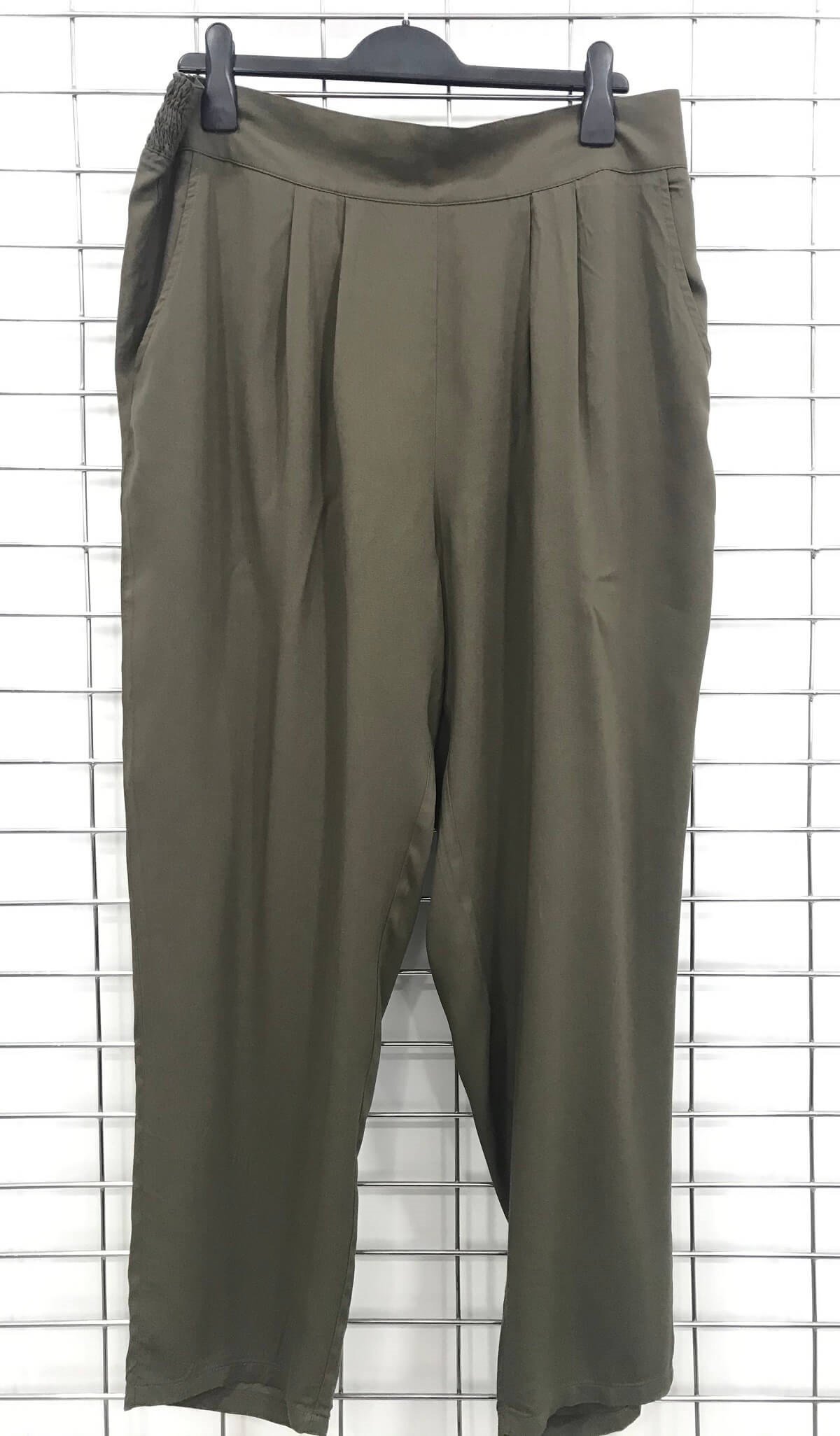 Myline-Arka Beli Lastikli Pantolon-Büyük Beden Outlet-45946