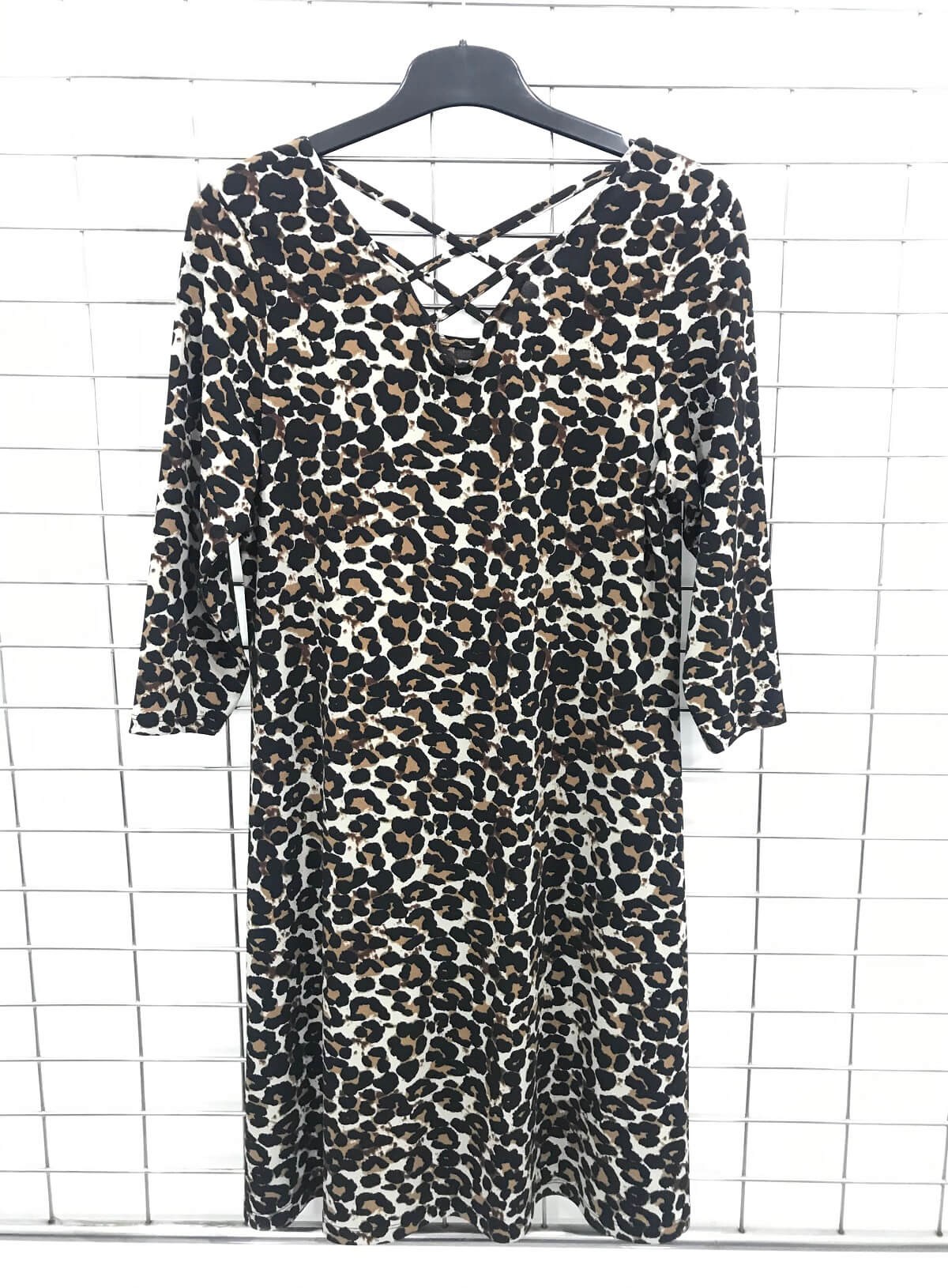 Myline-Arkası Çapraz Detaylı Örme Elbise -Büyük Beden Outlet-45633