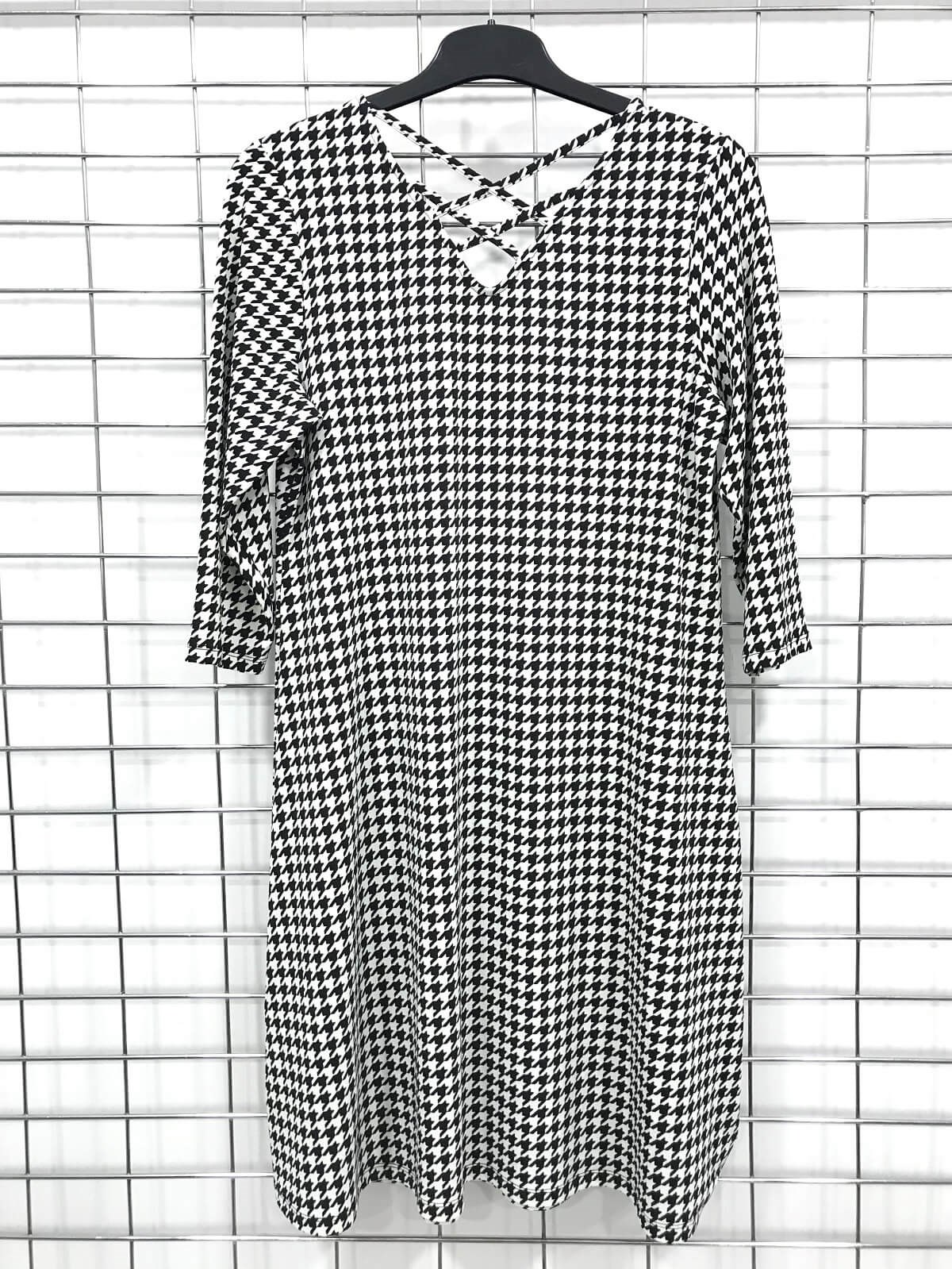 Myline-Arkası Çapraz Detaylı Örme Elbise-Büyük Beden Günlük Elbiseler-45921