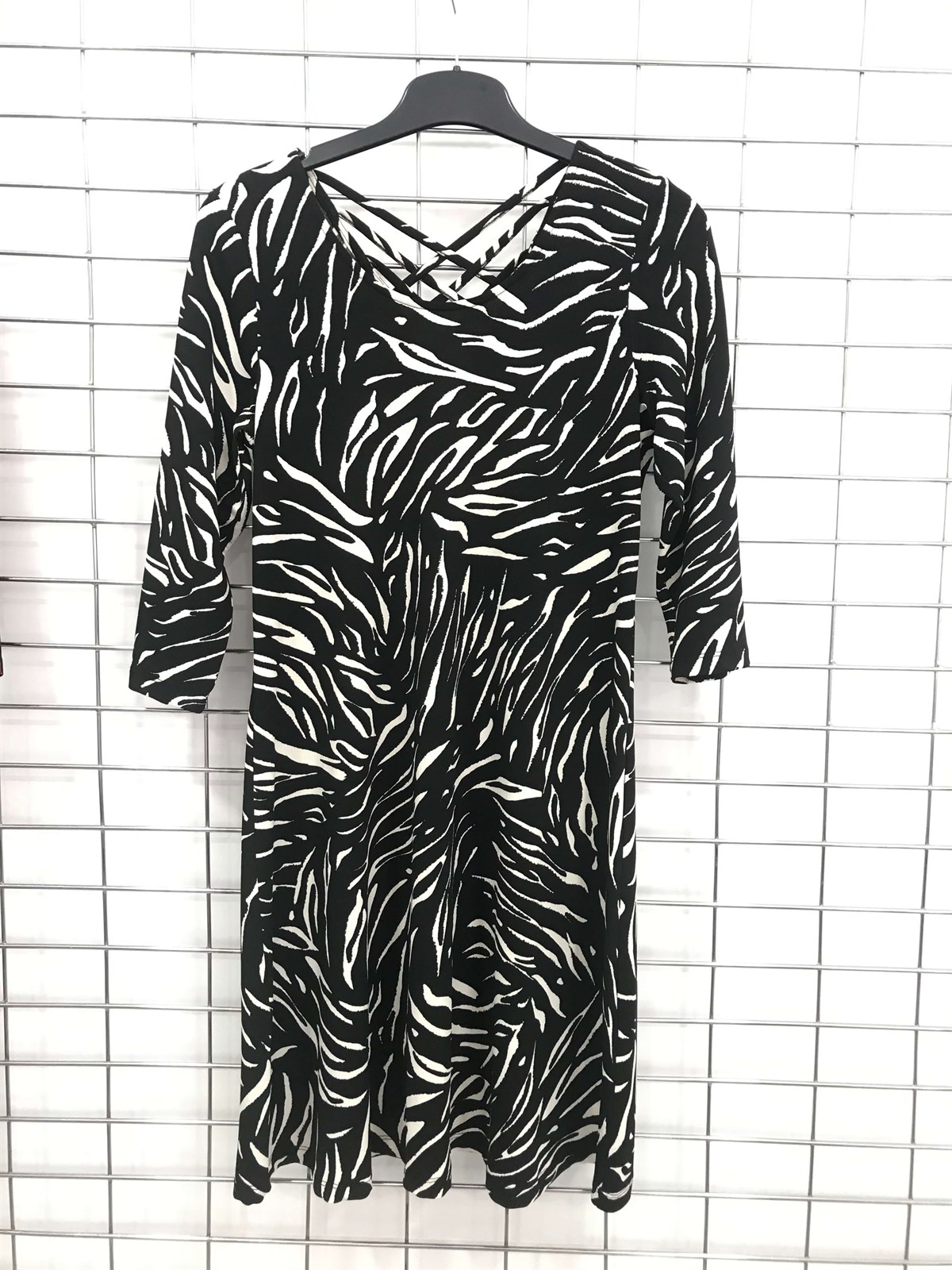 Myline-Arkası Çapraz Detaylı Örme Elbise -Büyük Beden Outlet-45602