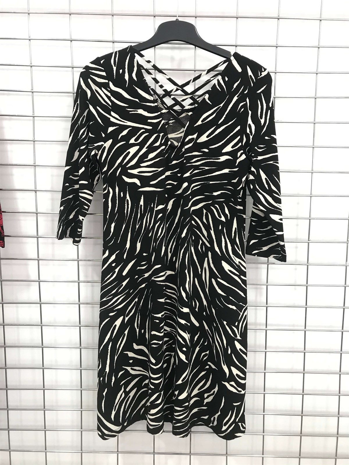 Myline-Arkası Çapraz Detaylı Örme Elbise -Büyük Beden Outlet-45602