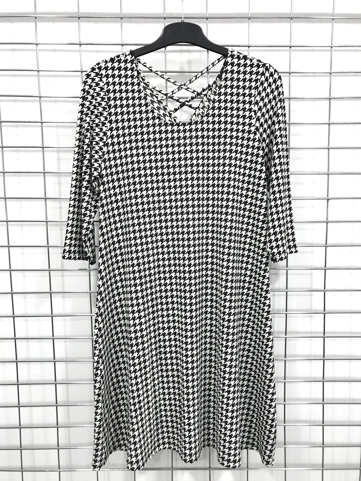 Myline-Arkası Çapraz Detaylı Örme Elbise-Büyük Beden Günlük Elbiseler-45921